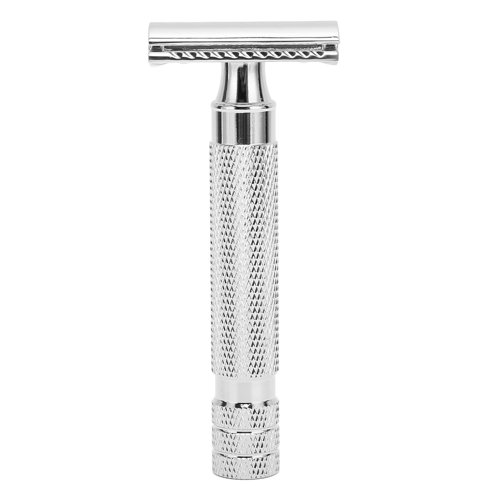Vintage Safety Razor with High Ergonomic Handle - Anti-Rust Classic Manual Shaver for Men - Perfect for Home Barber, Salon & Travel - Great Gift Idea - Silver (4 Pack) - Ideal for Wet Shaving, Beard Grooming & Traditional Shaving Rituals