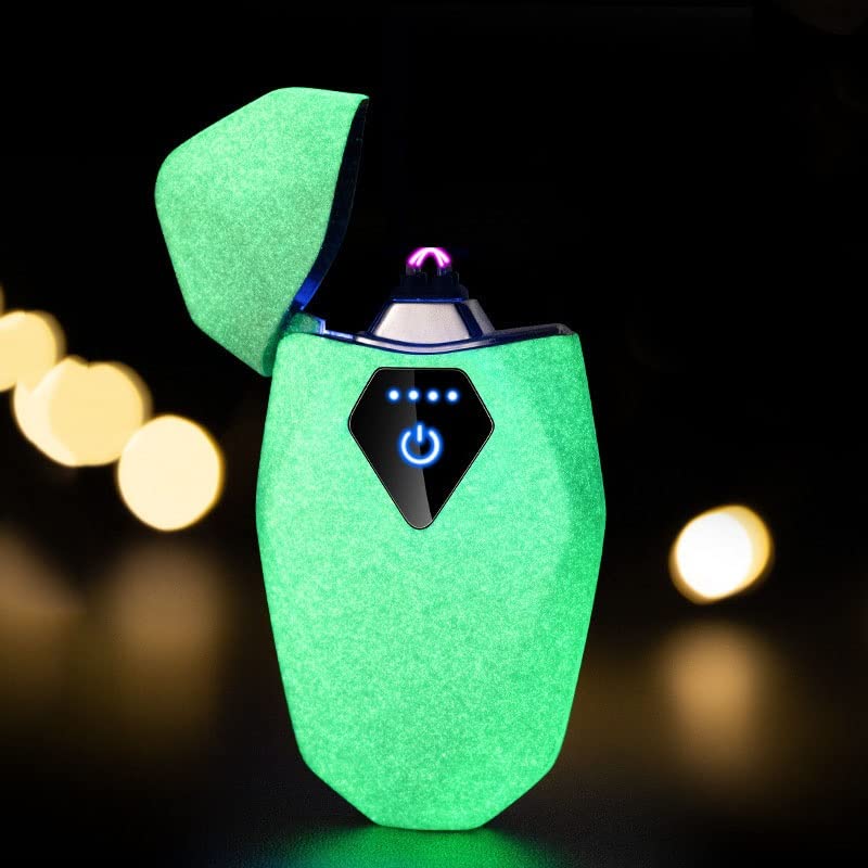 Premium USB Rechargeable Plasma Arc Lighter - Windproof Flameless Electric Lighter with Dual Arc Technology, Perfect Gift for Men & Women (White) - Ideal for Camping, Hiking, Outdoor Adventures & Everyday Use