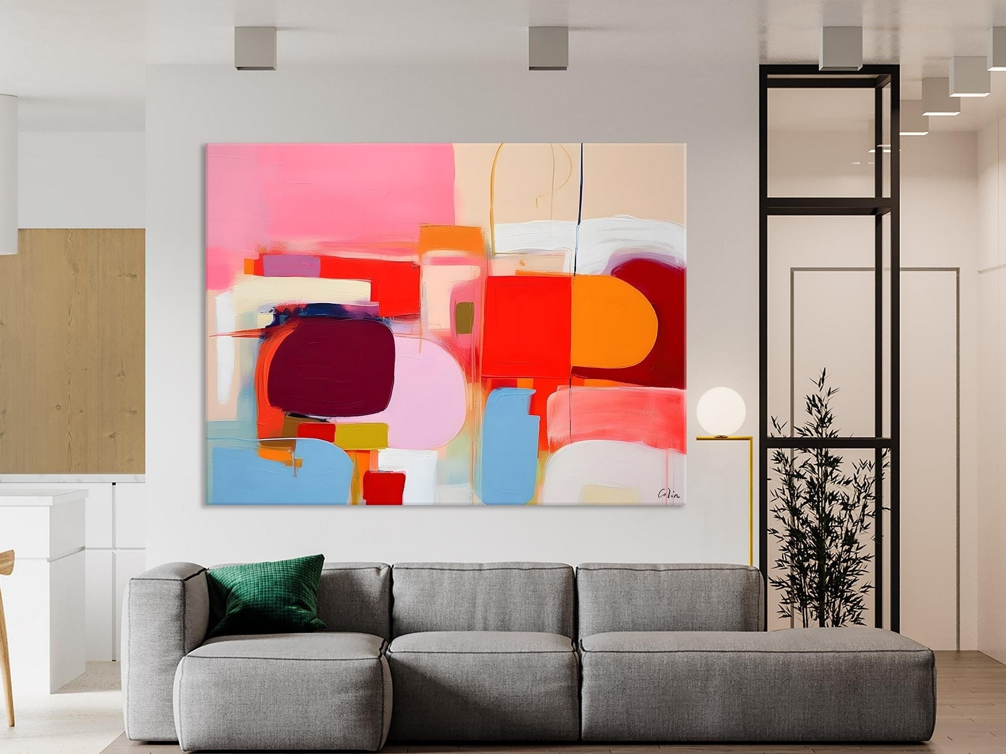 Extra Large Canvas Paintings - Original Abstract Art for Modern Wall Decor | Impasto & Contemporary Acrylic Paintings | Perfect for Dining Room, Living Room & Office Spaces