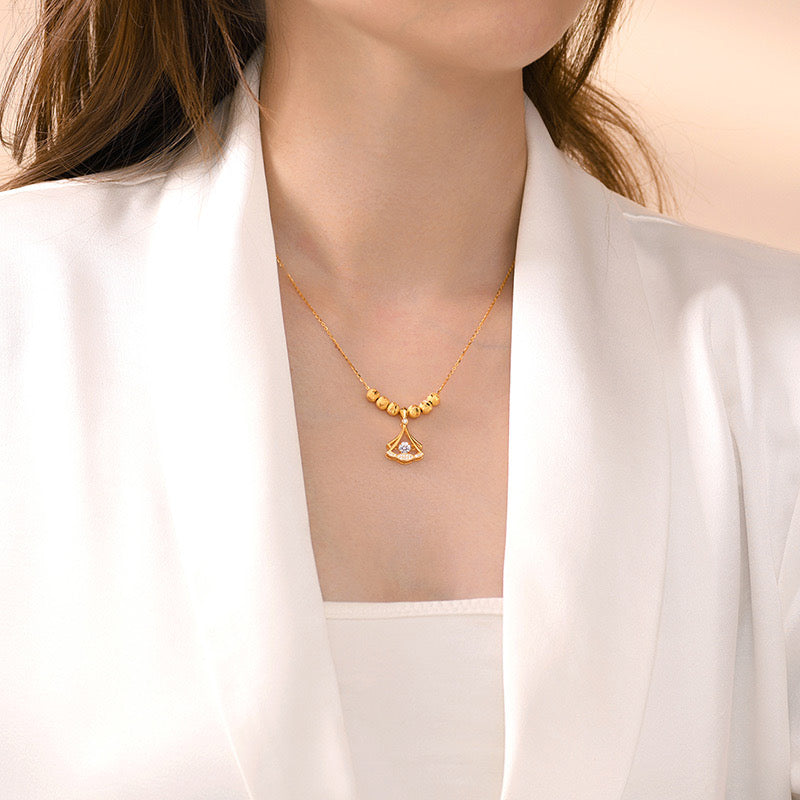 14K Gold Plated Ginkgo Leaf Pendant Necklace for Women - Elegant Dainty Chain Jewelry Gift for Her | Perfect for Everyday Wear, Date Night & Special Occasions