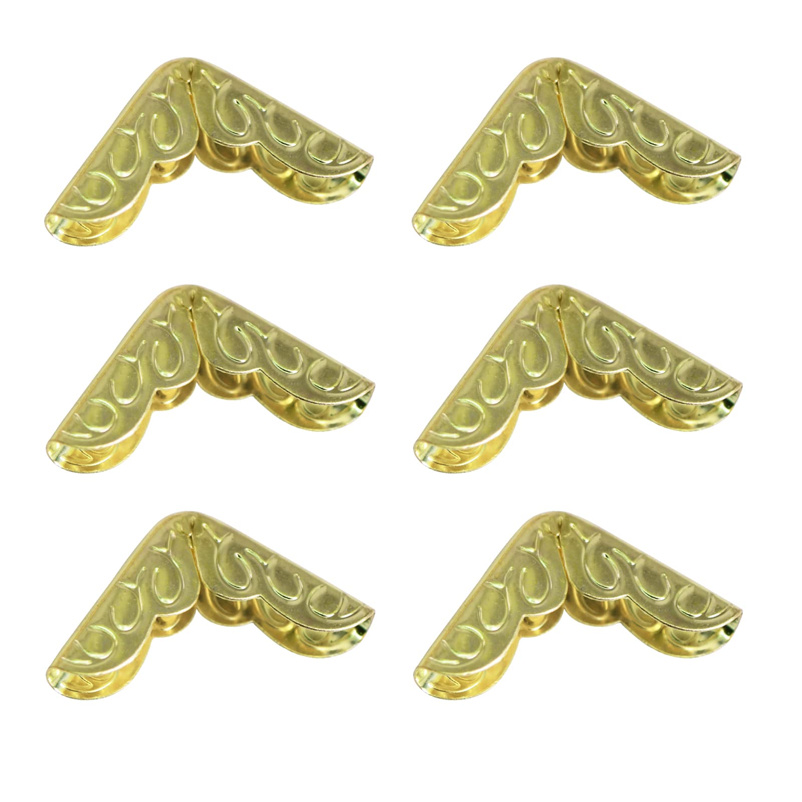60 Pcs Vintage Gold Metal Book Corner Protectors - Self-Adhesive Scrapbook Photo Mounting Corners for DIY Crafting, Iron Picture Frame Protectors | Perfect for Scrapbooking, Photo Albums, Journals & Book Restoration Projects