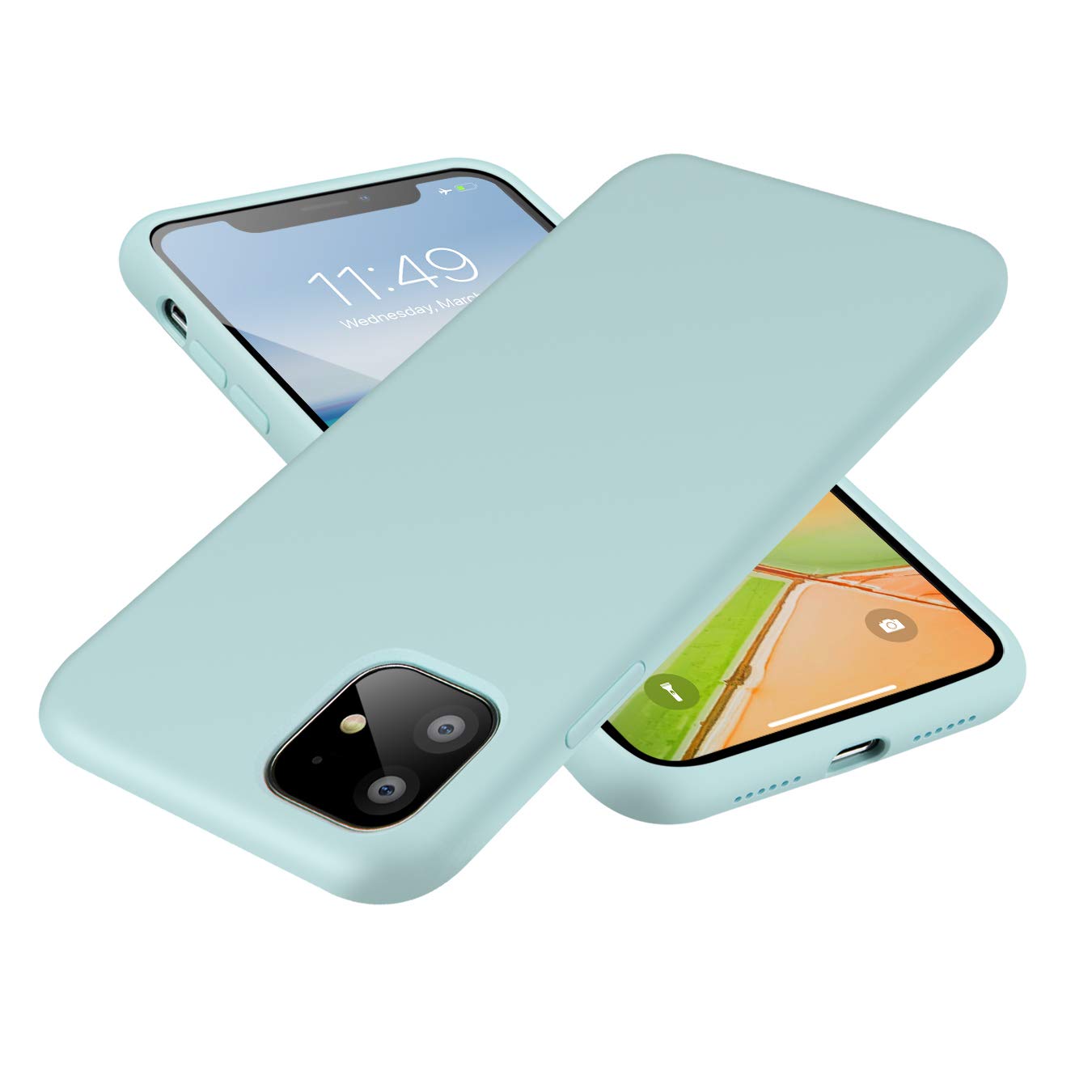 Premium Liquid Silicone Case for iPhone 11 (6.1 inch) - Full Body Shockproof Protection, Anti-Slip Grip, Drop Resistant Cover - Mint Green - Perfect for Daily Use, Travel & Outdoor Activities