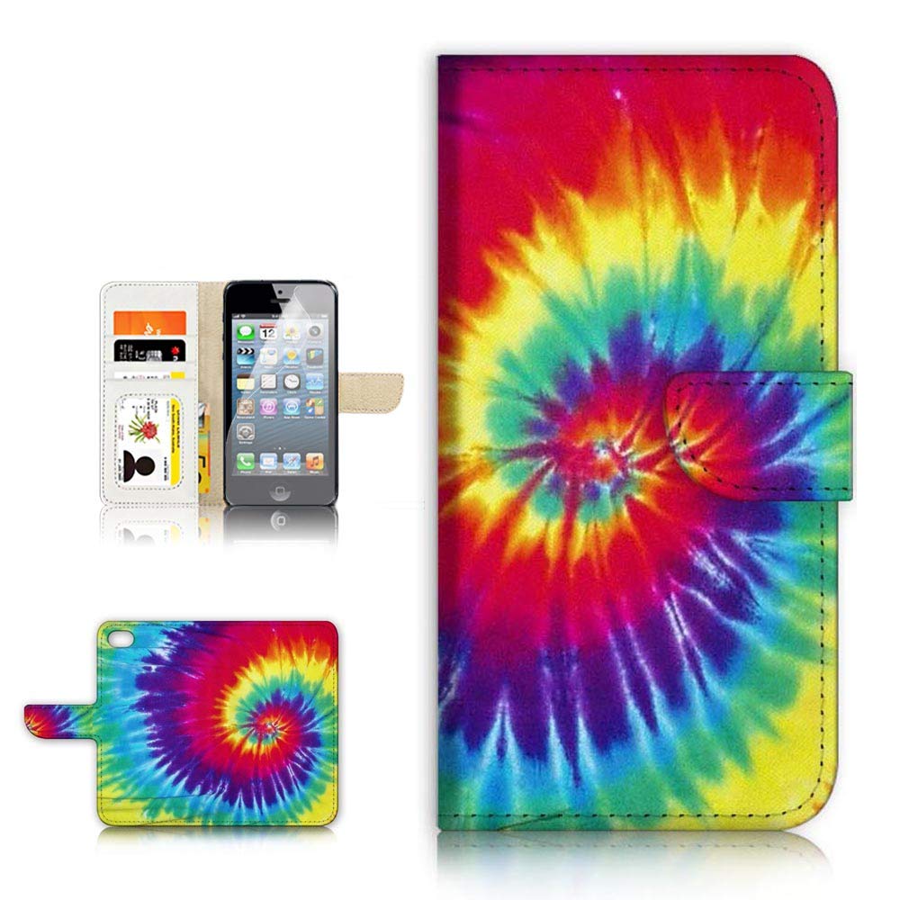 Tie Dye Flip Wallet Phone Case for iPhone 8, iPhone 7, iPhone SE 2 (2020) - Slim Protective Cover with Card Slots | Perfect for Everyday Use, Travel & Hands-Free Convenience