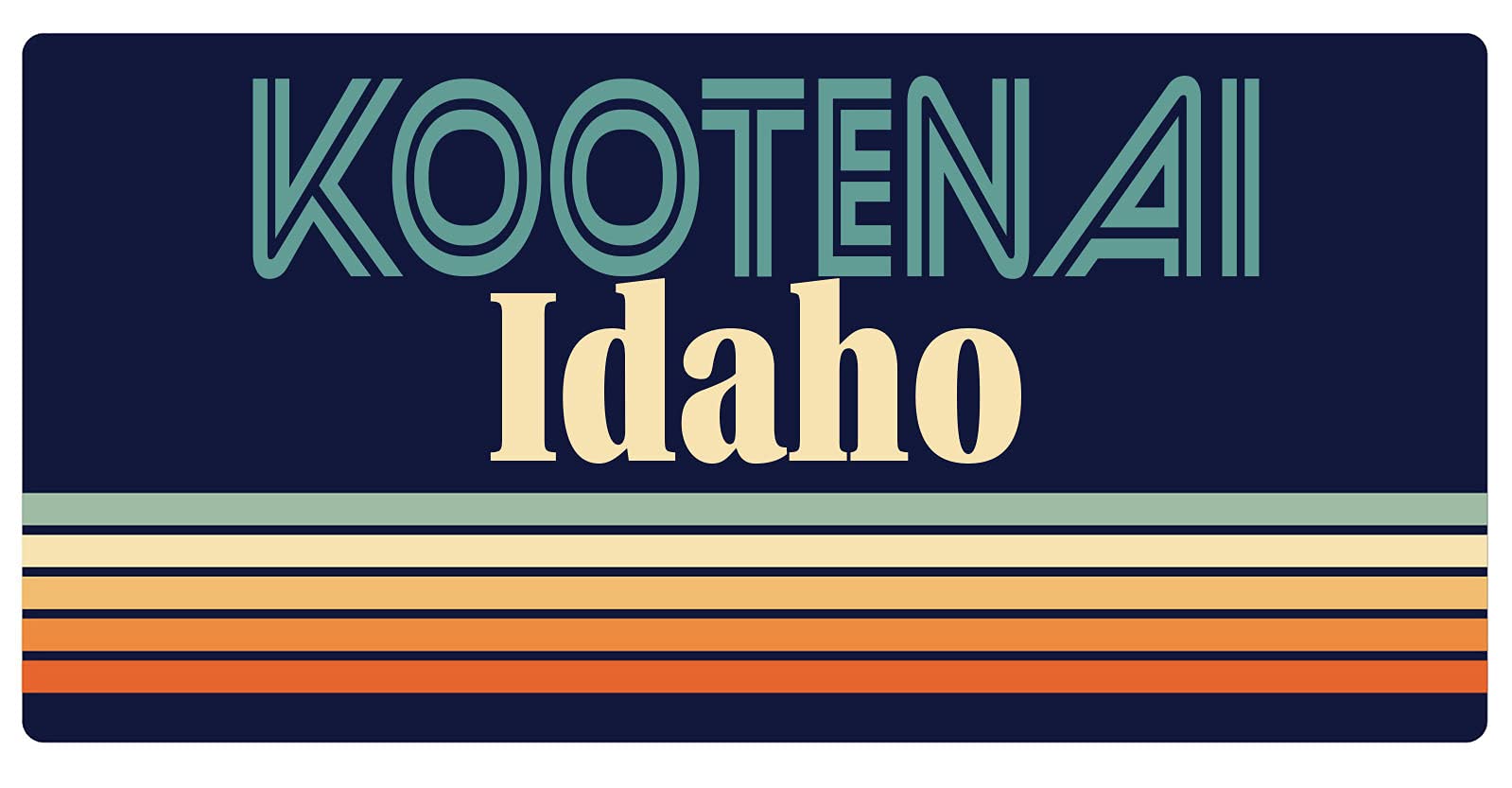 Kootenai Idaho Retro Fridge Magnet 5 x 2.5 Inch - Vintage Souvenir for Refrigerators, Metal Cabinets & Office Decor