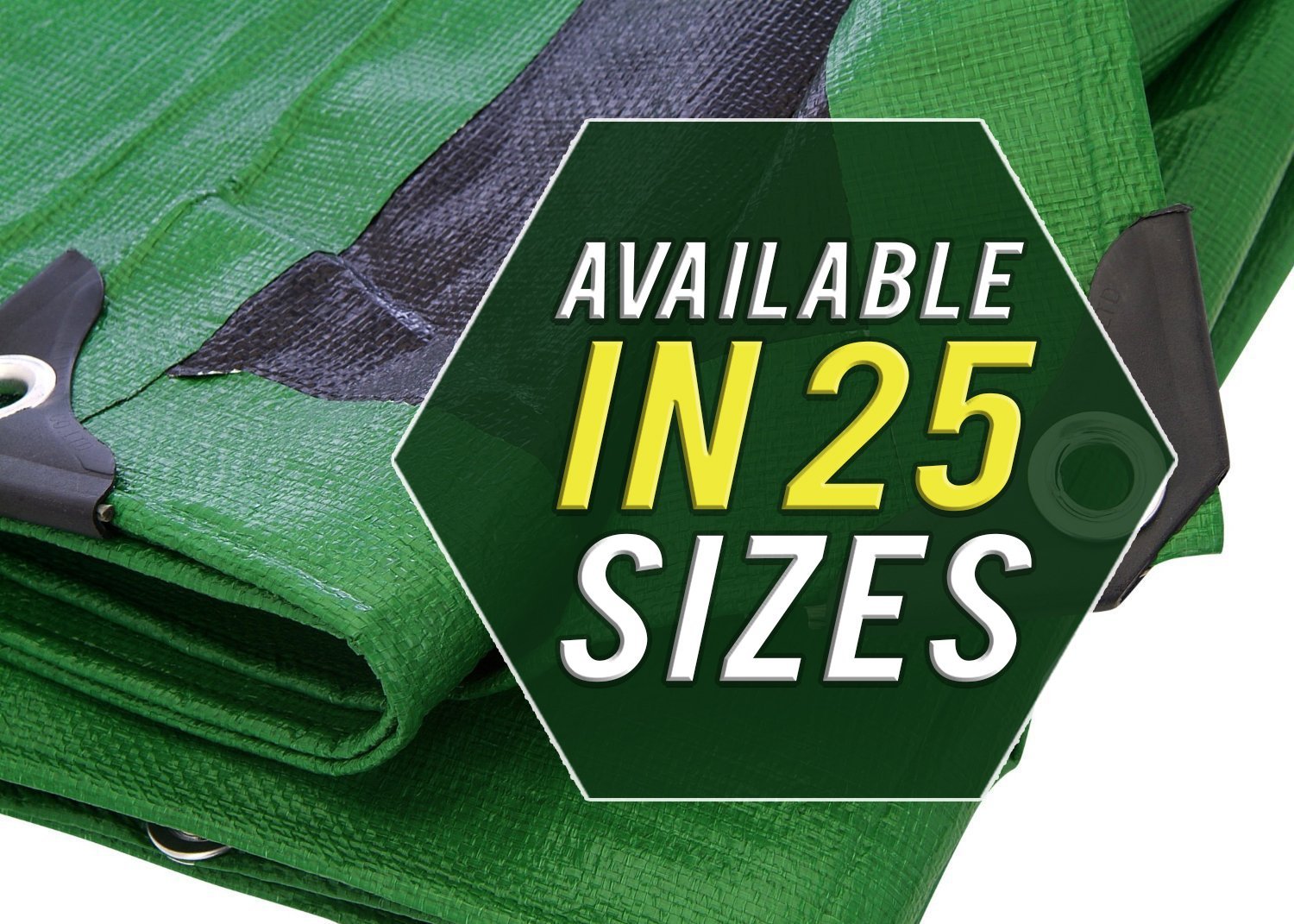 Heavy Duty Waterproof Tarp Cover 30x60 Feet - Thick Durable Material for Outdoor Protection - Green/Black - Ideal for Camping, Construction, and Vehicle Covers