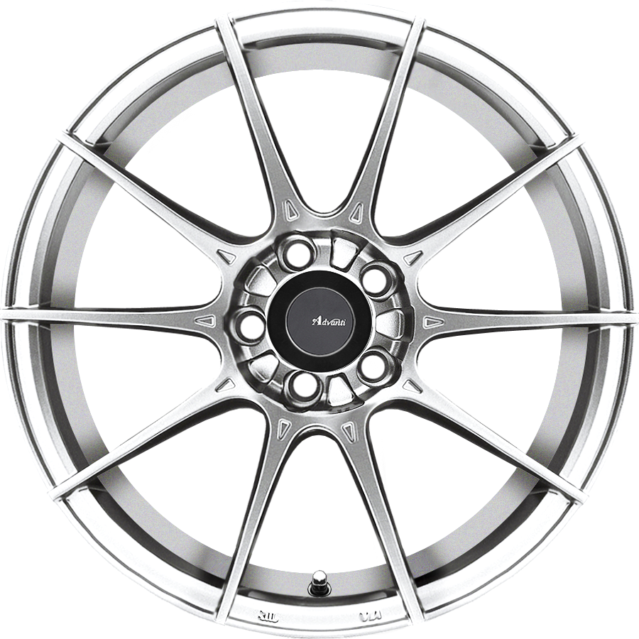 Advanti Storm S1 Hyper Silver 17x8 +35 Offset 5x114.3 Bolt Pattern 73.1mm Hub - Lightweight Alloy Wheels for Honda Civic, Toyota Camry & More - Perfect for Street Performance & Custom Car Upgrades