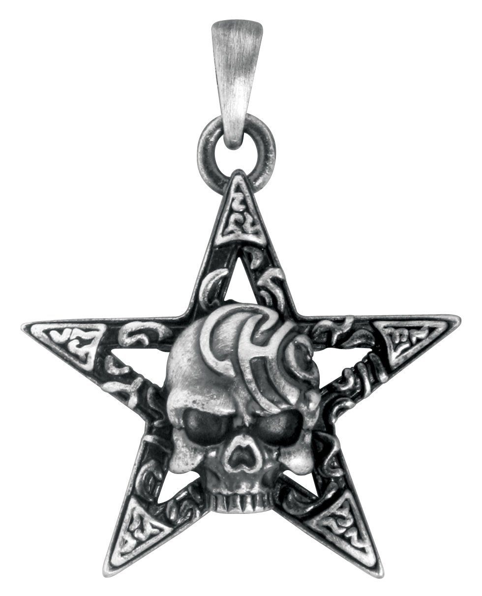 YTC Summit Gothic Star Skull Pendant Necklace - Stainless Steel Gothic Jewelry for Women & Men - Perfect for Halloween, Punk Fashion, and Alternative Style Accessories