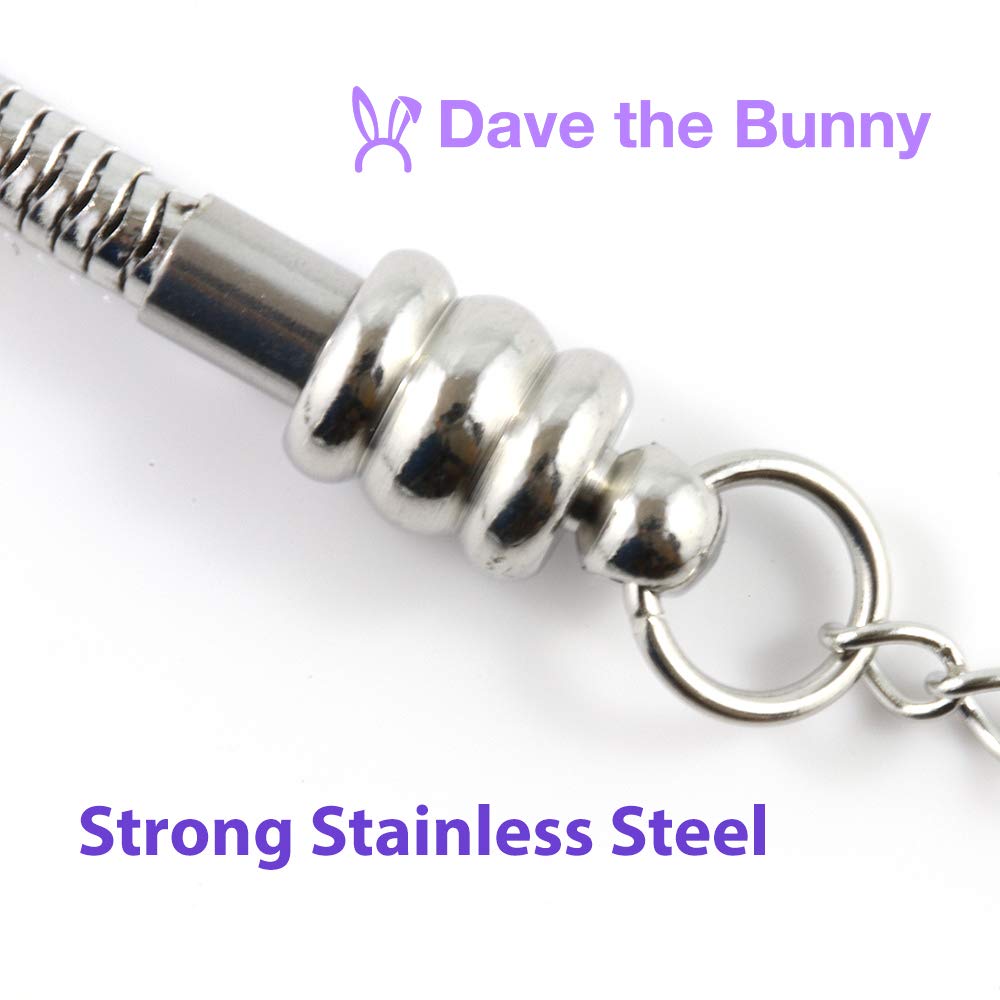 Dave The Bunny Light Bulb Bracelet - Stainless Steel Snake Chain Charm Bracelet for Women | Cute Animal Jewelry Gift for Birthday, Christmas | Perfect for Casual Wear, Parties & Everyday Fashion