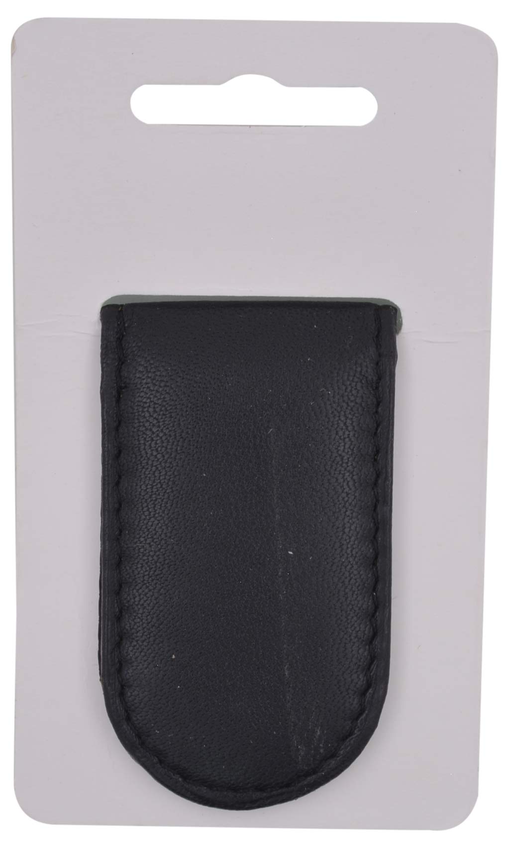 Slim Magnetic Genuine Leather Money Clip - RFID Blocking Black Wallet for Men | Perfect for Business Cards, Cash & Credit Cards Organization | Ideal for Travel, Office & Everyday Carry