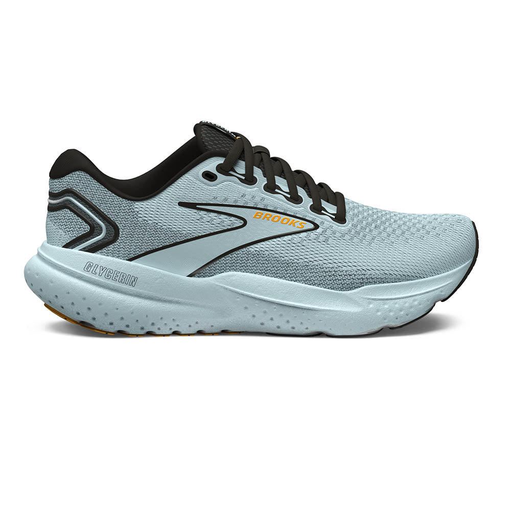 Brooks Glycerin 21 Men's Running Shoes - Cloud/Black/Gold - Size 9 D Medium - Premium Cushioned Road Running Sneakers for Marathon Training & Daily Jogging