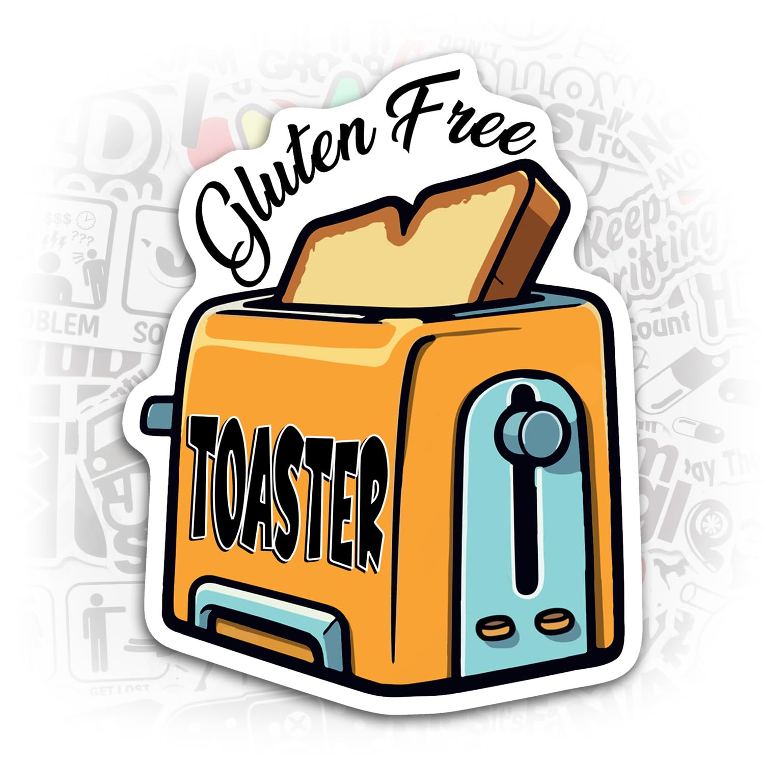 Gluten Free Toaster Stickers for Celiac Disease - Safe Non-Toxic Kitchen Labels for Shared Appliances - Perfect for Gluten-Free Diet & Coeliac Awareness (6-Pack) - Use in Kitchens, Offices, Dorms to Prevent Cross-Contamination