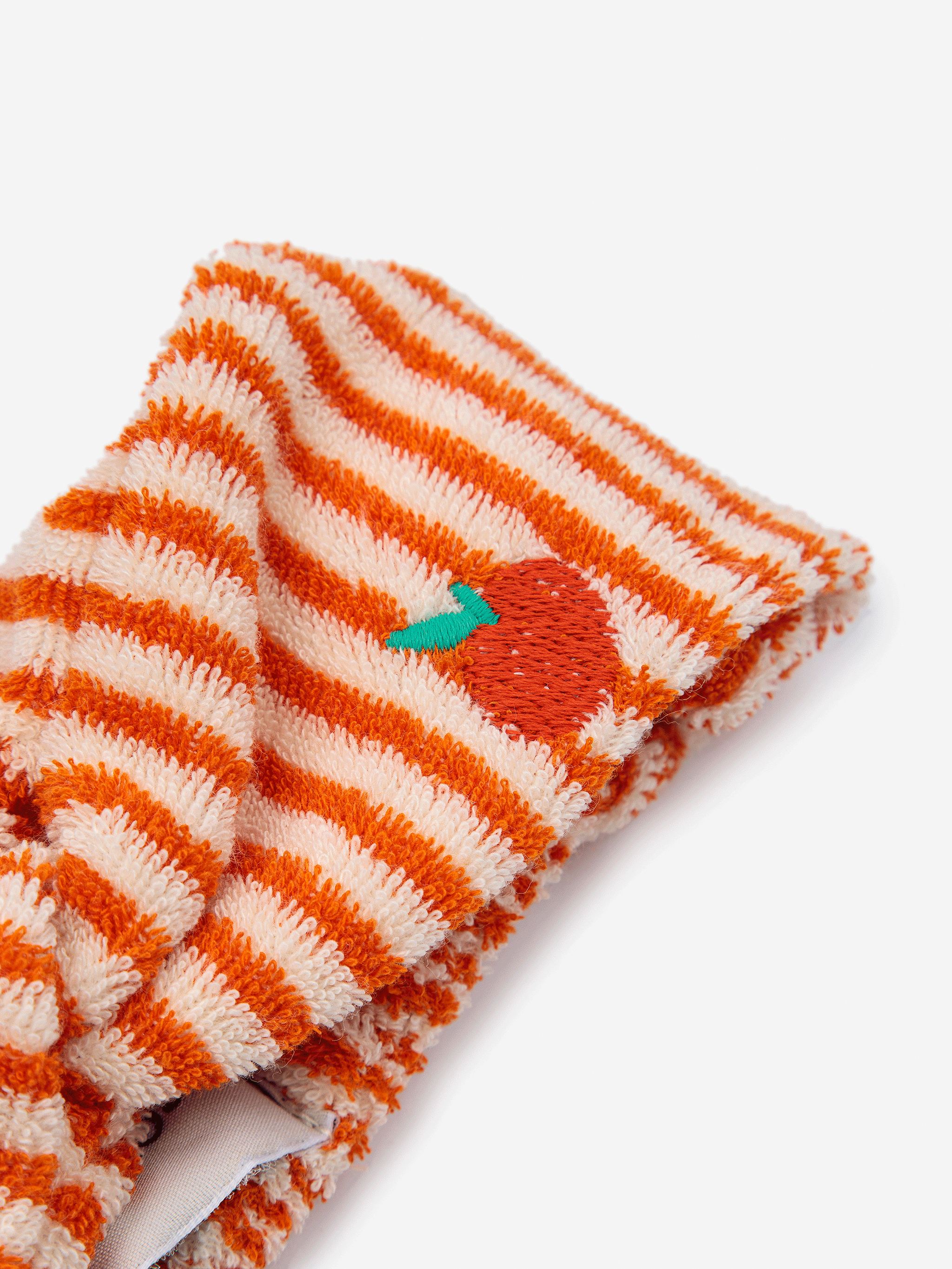 Bobo Choses Baby Orange Stripes Terry Cloth Headband - Soft & Comfortable for Newborns, Infants & Toddlers - Perfect for Photos, Outfits & Everyday Wear
