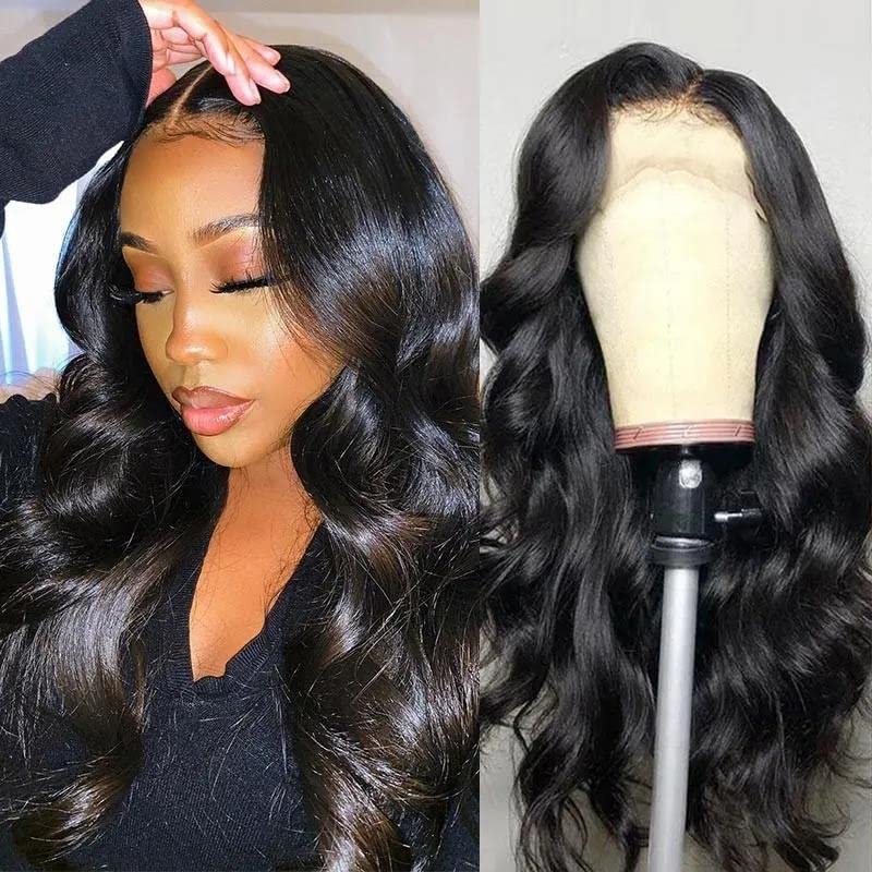 Asteria HD Transparent Lace Front Wig - 13x4 Body Wave Brazilian Virgin Human Hair Wig with Baby Hair & Pre-Plucked Hairline | 150% Density | 18 Inch Natural Black | Perfect for Black Women's Daily Wear, Special Occasions & Protective Styling