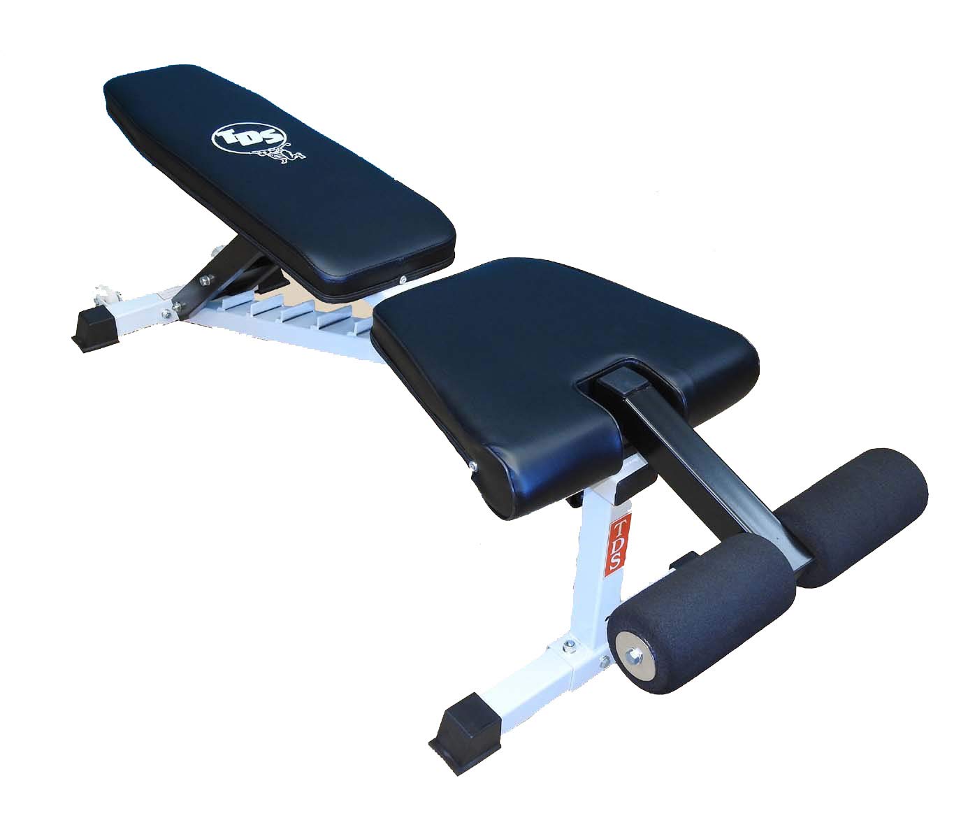 Adjustable TDS Flat Incline Decline Weight Bench - 1000 lb Capacity, 11-Gauge Steel Frame, 7 Back Positions & 4-Position Ergonomic Seat with Wheels - Perfect for Home Gym, Strength Training, and Full-Body Workouts
