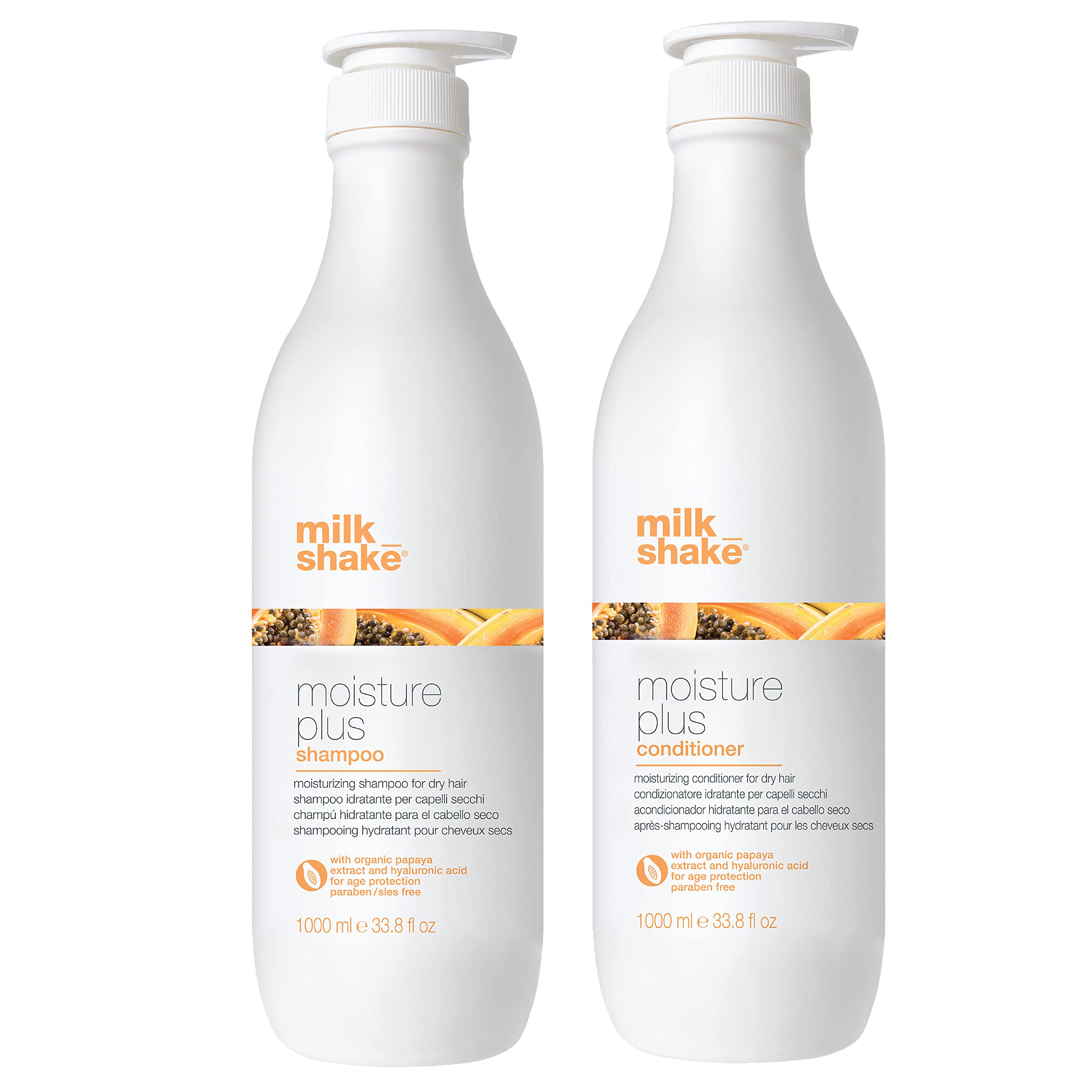 Moisture Plus Hydrating Shampoo for Dry Damaged Hair - Deep Conditioning Treatment with Natural Oils | Salon Quality Hair Care for Frizz Control & Shine Enhancement | Perfect for Daily Use & Color Treated Hair
