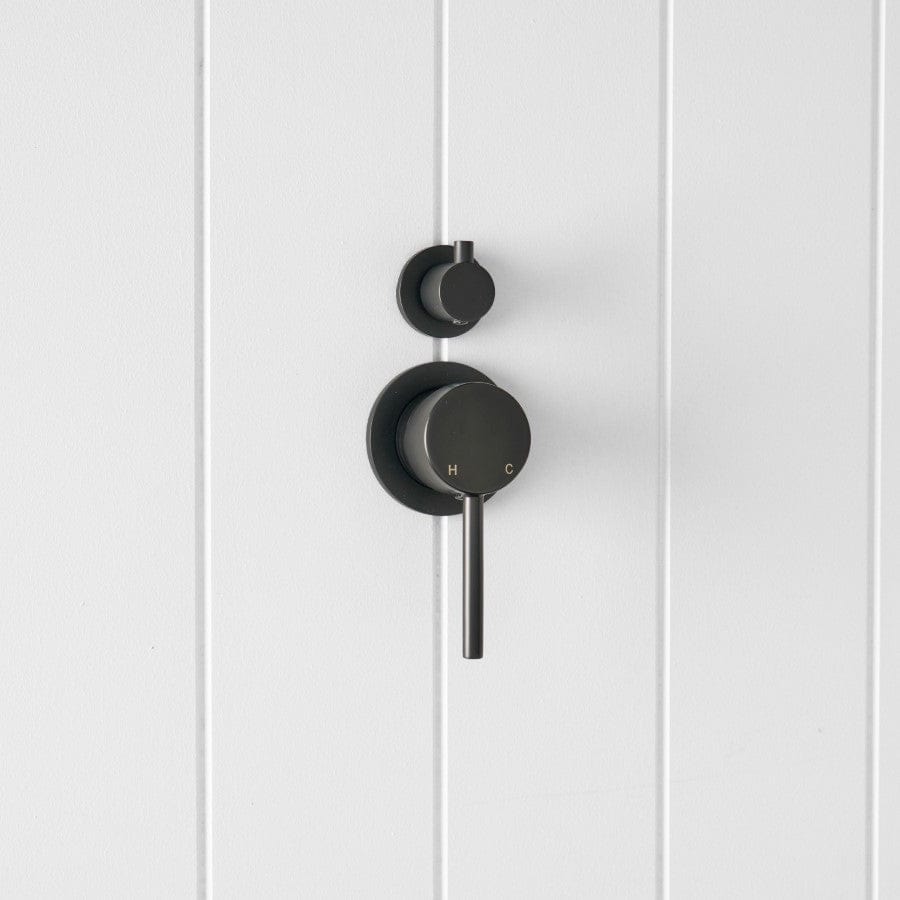Premium Matte Black Shower Diverter and Mixer Valve - Perfect for Bathroom Renovations and Modern Home Upgrades