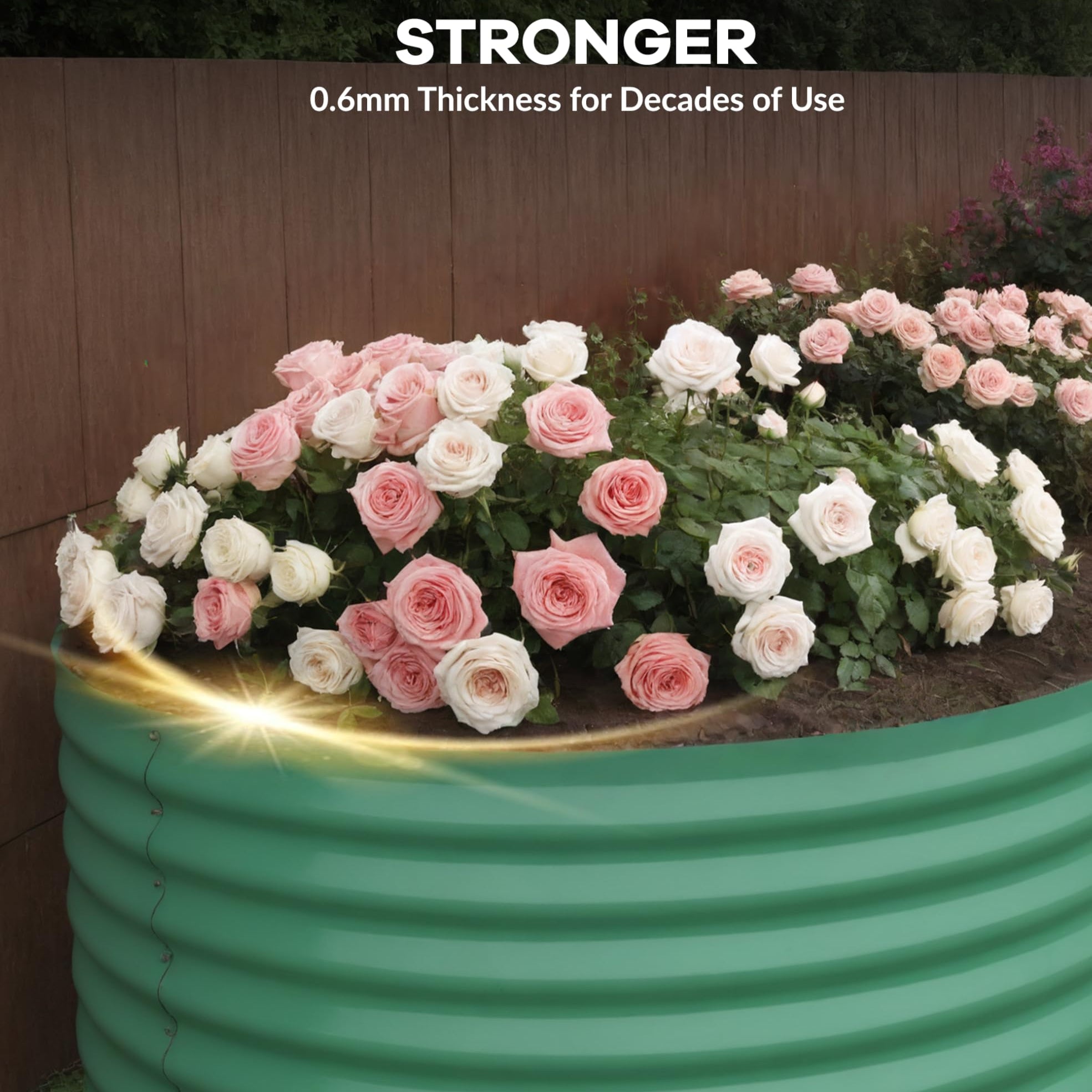 GARVEE 2 Pack 8' x 4' x 2' Galvanized Steel Raised Garden Beds - Outdoor Deep Planter Box Kit with Tool-Free Assembly, Rust-Resistant Green Coated Design for Vegetables, Flowers & Herbs - Perfect for Backyard Gardening, Urban Farming, and Patio Planting