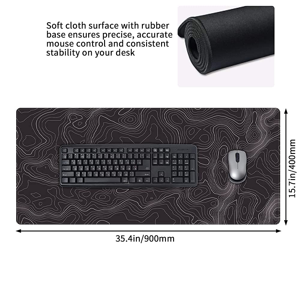 Keepcute Large Topographic Mouse Pad - 35.4
