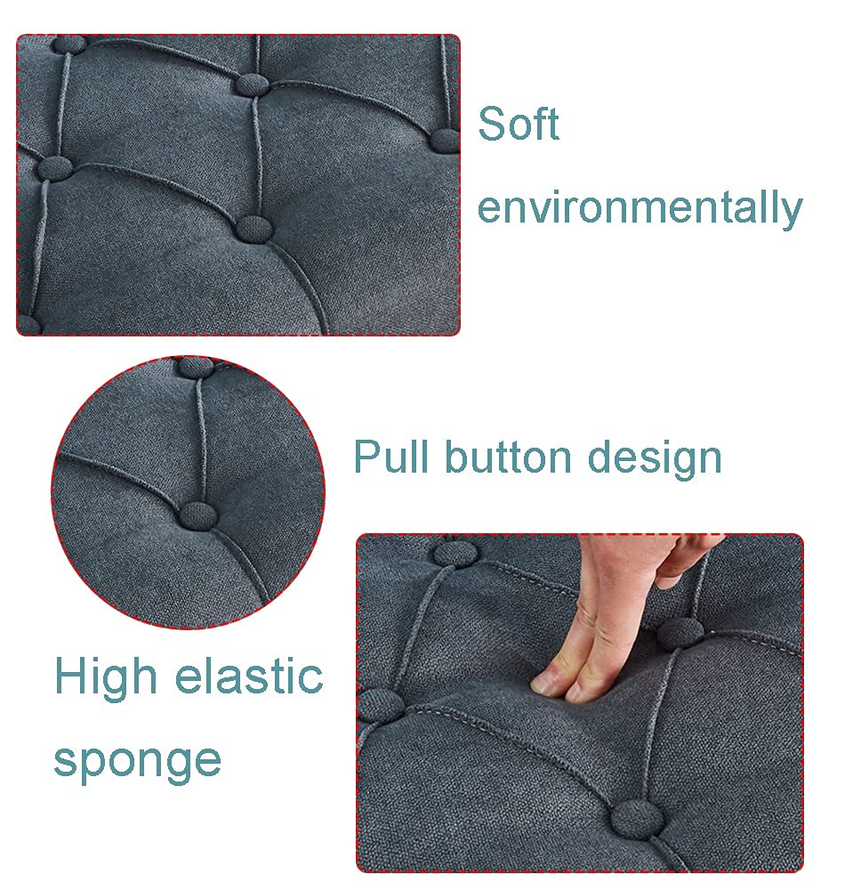 Foldable Storage Ottoman Bench - Multi-Functional Shoe Storage, Footrest & Entryway Seat with Cushioned Comfort | Perfect for Living Room, Bedroom & Dressing Area Organization