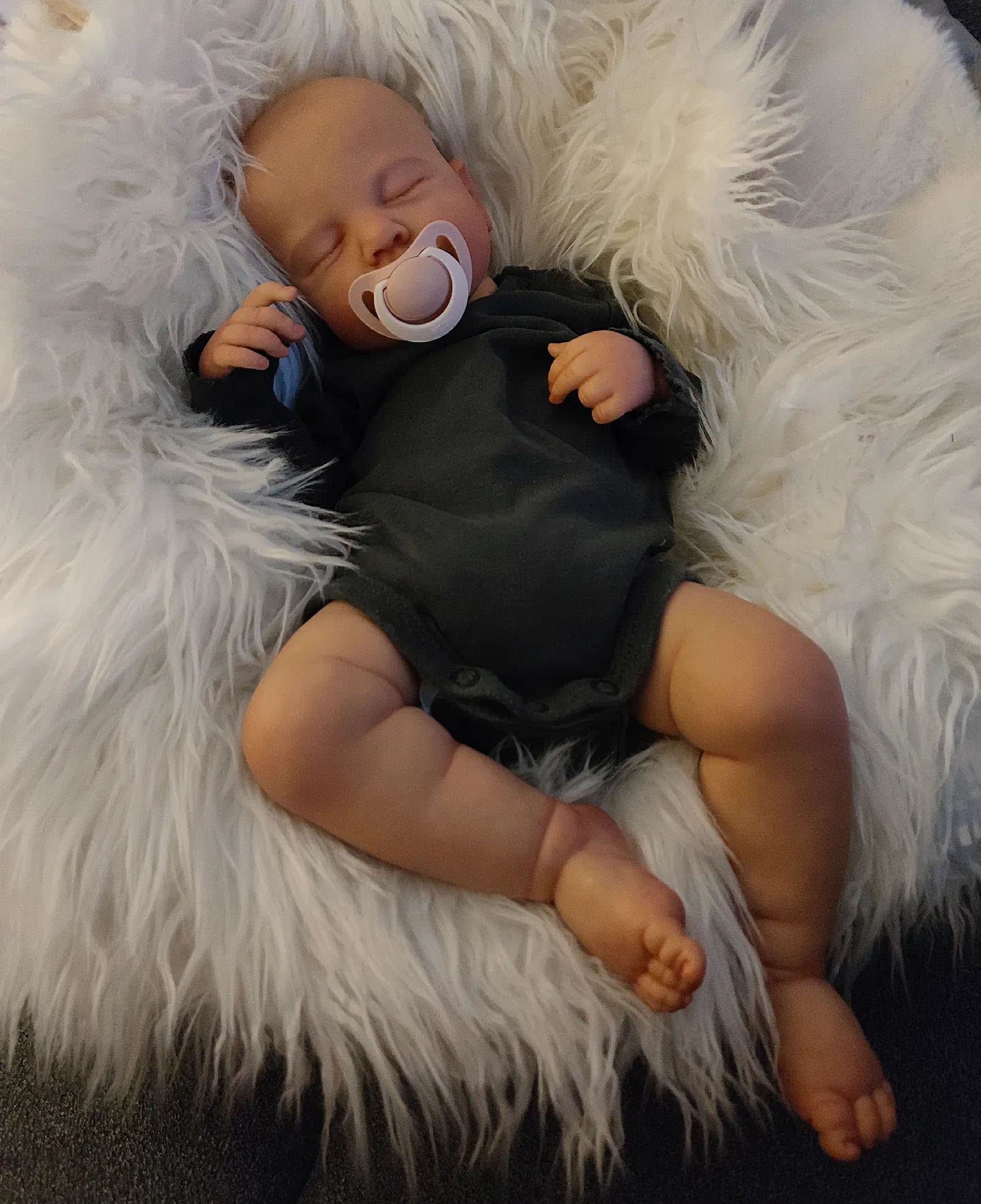 20 Inch Lifelike Silicone Reborn Baby Doll Boy - Realistic Sleeping Newborn Toddler with Closed Eyes, Soft Body & Visible Veins | Handcrafted Collectible for Nursery Decor, Photography Props, and Gift Giving