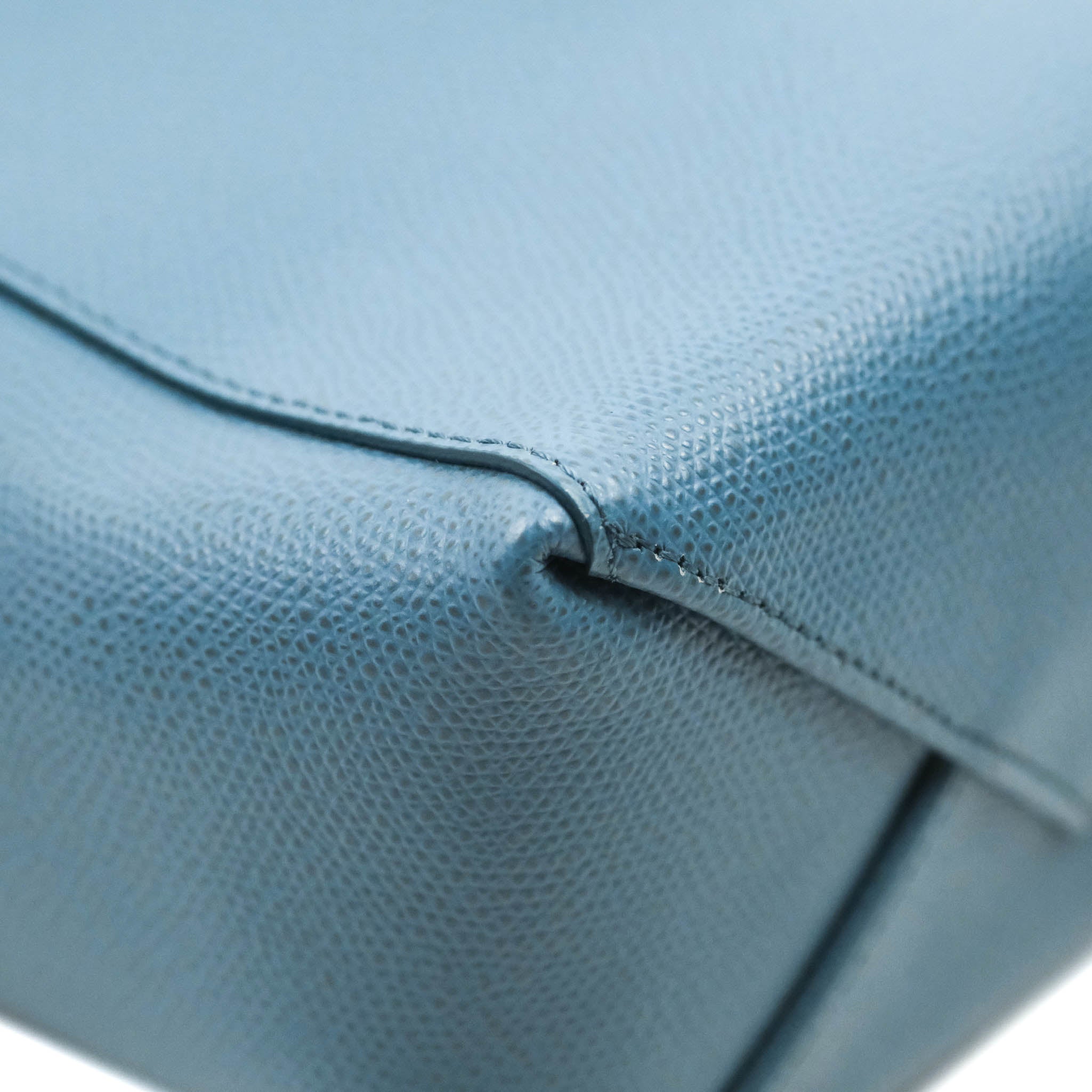 Celine Small Vertical Cabas Tote Bag in Blue Grained Calfskin Leather with Silver Hardware - Perfect for Work, Travel & Everyday Use