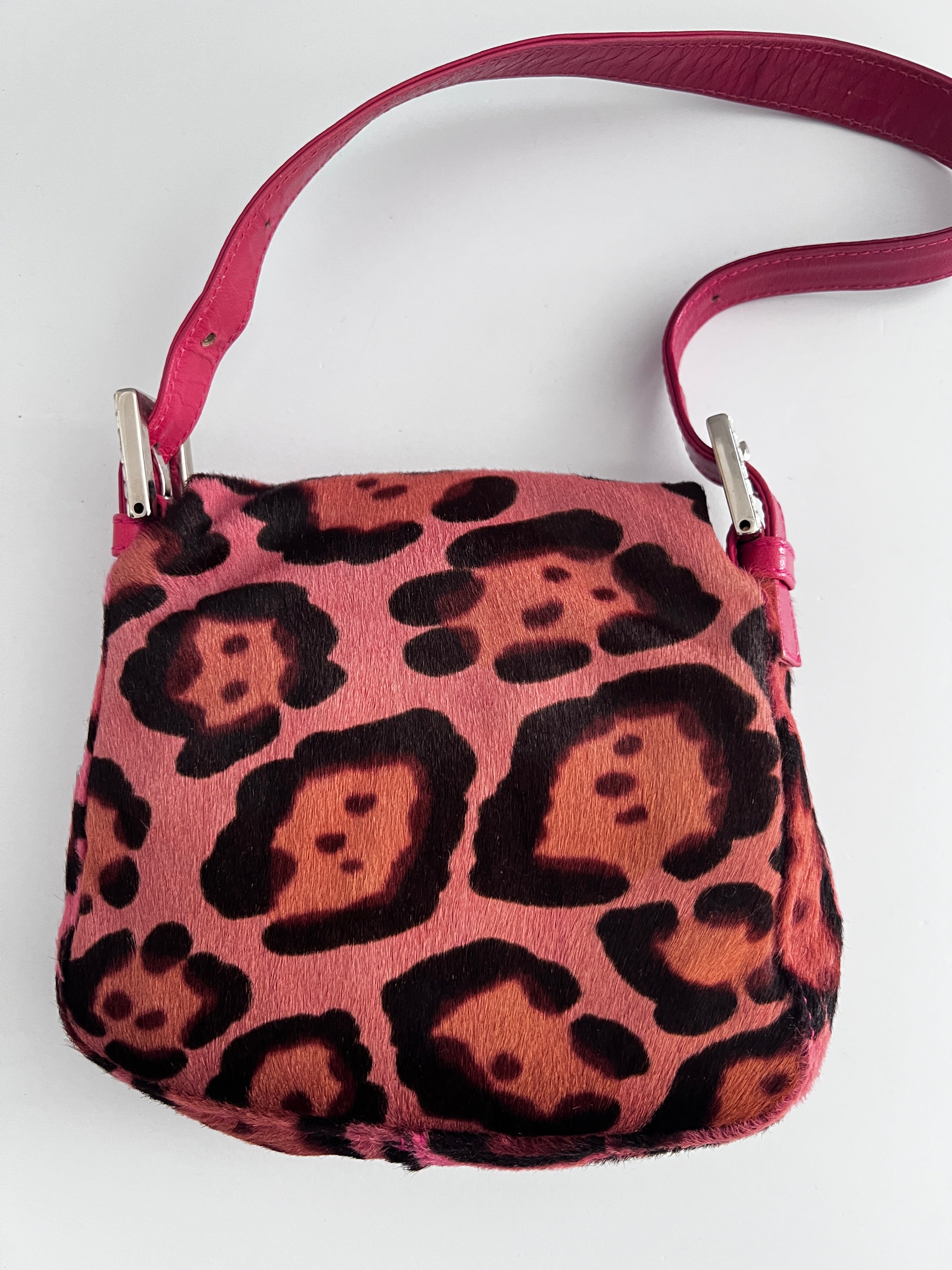 Fendi Cheetah Print Pony Hair Mini Crossbody Bag for Women - Stylish Luxury Purse for Parties, Night Out & Special Occasions