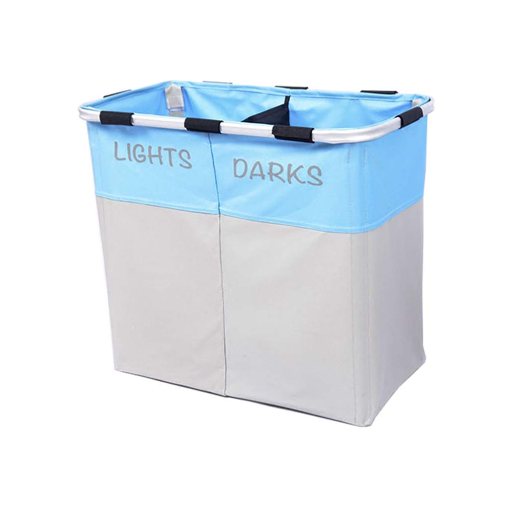 FEFCK Foldable Laundry Hamper Basket with 2 Compartments - 123L Waterproof Storage Organizer for Bedroom, Bathroom & Baby Clothes | Portable Collapsible Design for Home, Nursery & Travel Use