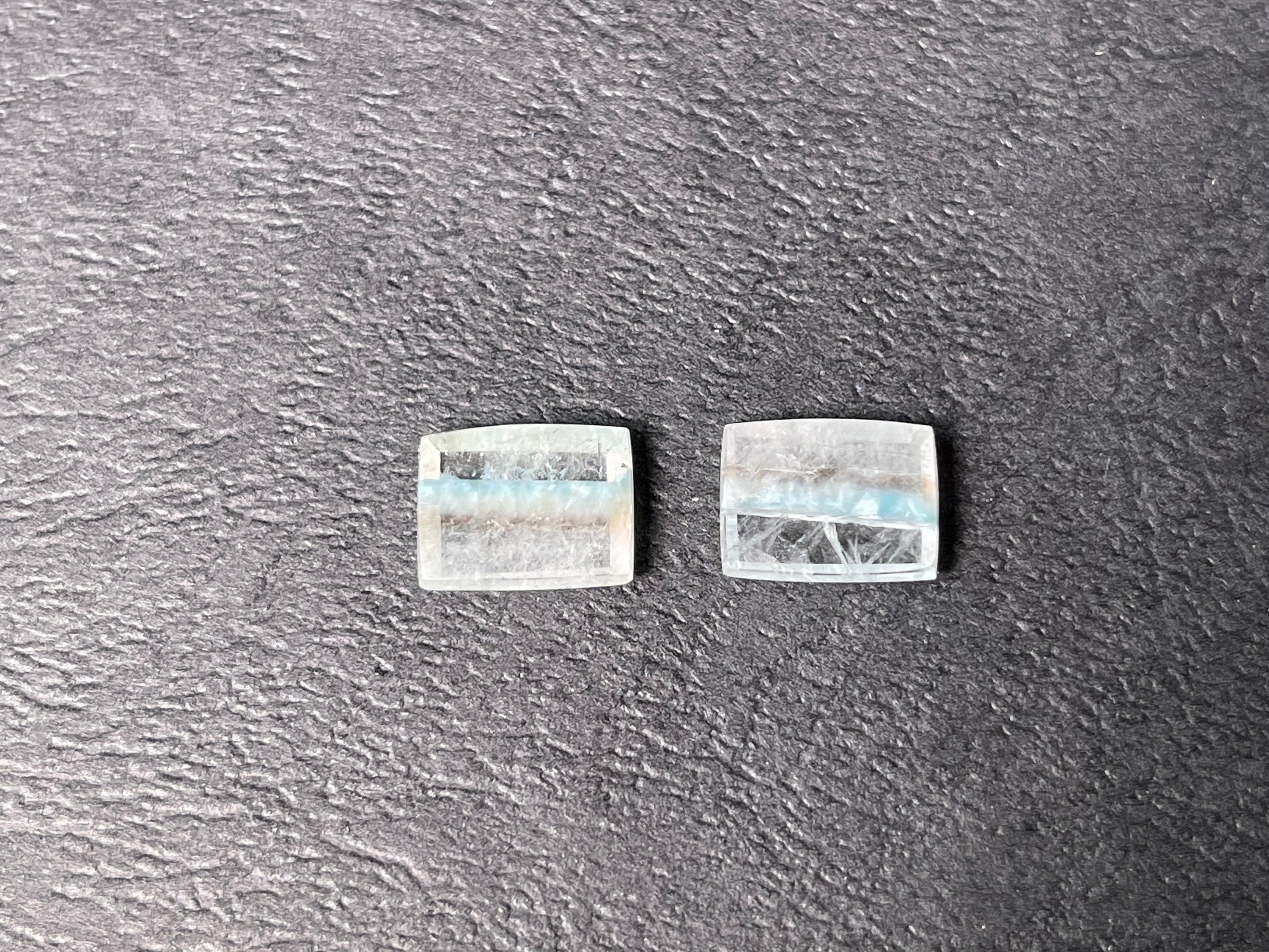 GILALITE Cabochons | Medusa Paraiba Quartz Striped Rectangle Gemstones for Jewelry Making (43820) – Perfect for DIY Pendants, Earrings & Rings