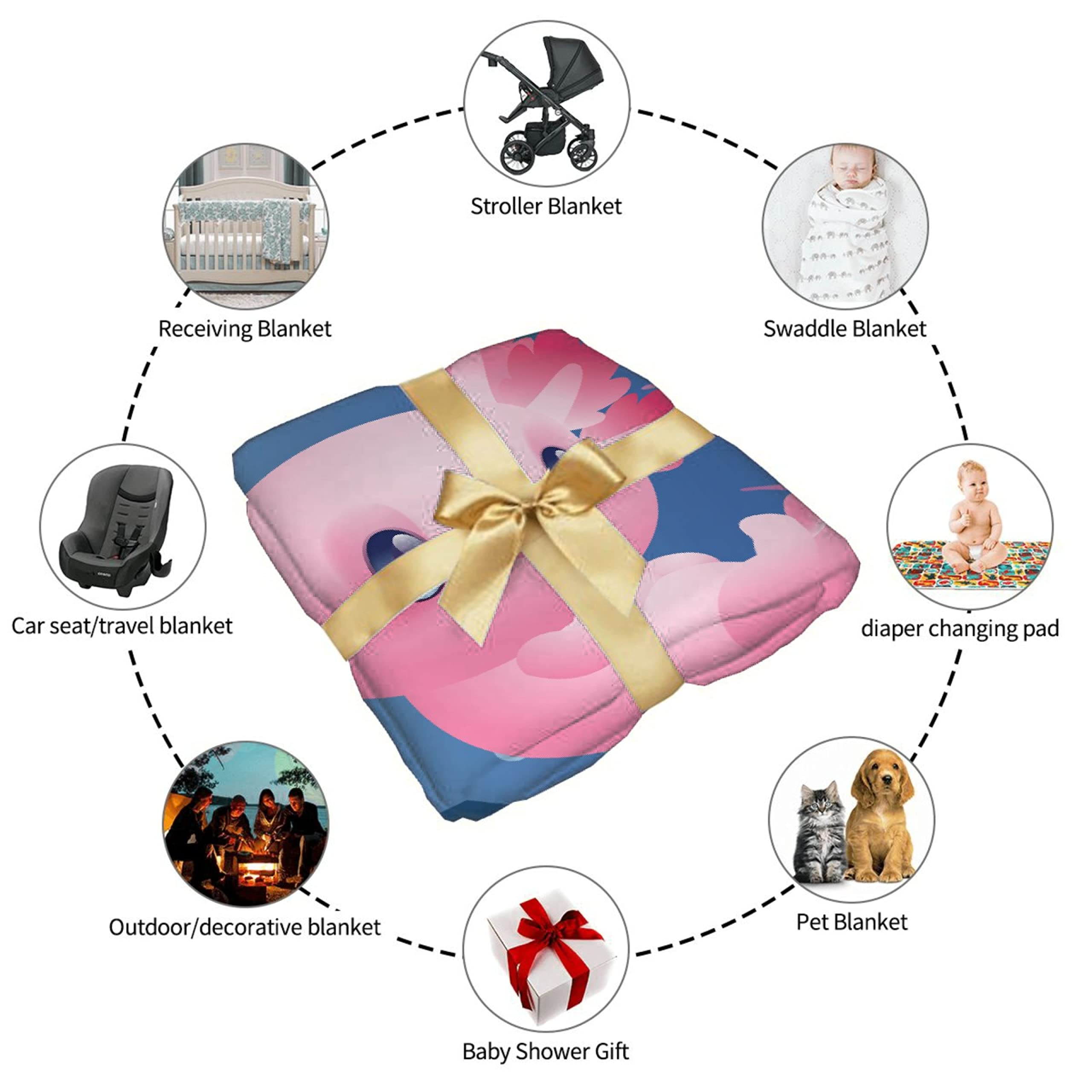 Cute Axolotl Plush Throw Blanket - Ultra Soft Lightweight Fleece Blanket for Baby Girls & Boys, 120
