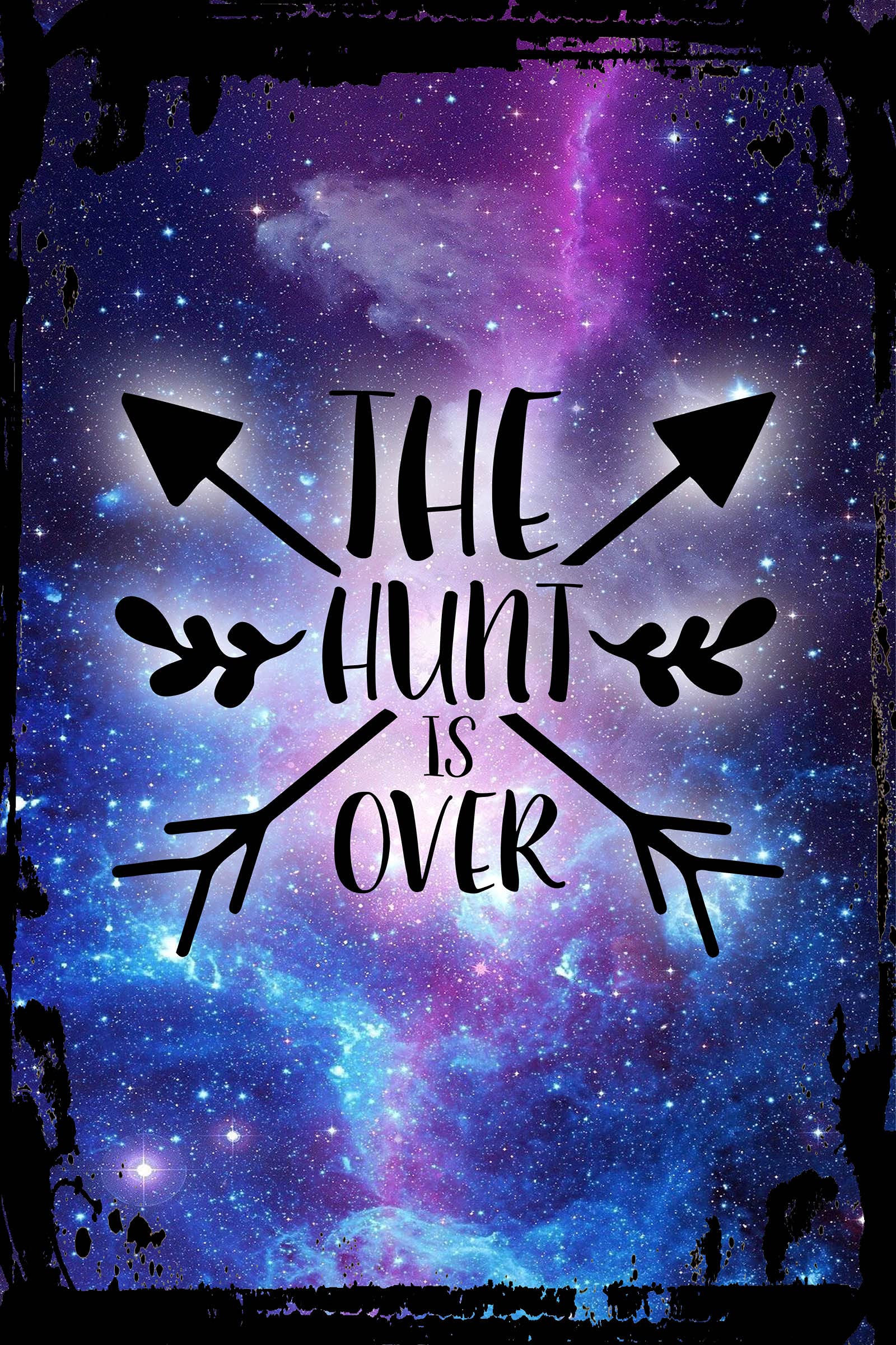 Galaxy Inspirational Wall Art - The Hunt is Over Arrow Adventure Metal Wall Decor - Funny Gift for Home, Office & Cabin - Perfect for Living Room, Bedroom & Man Cave Decor