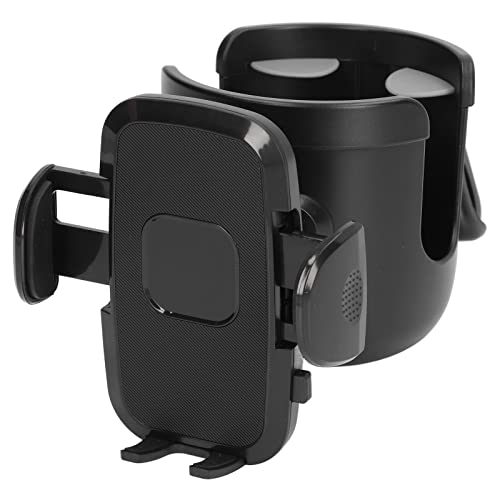 Universal Baby Stroller Cup Holder with Phone Pocket - Easy Installation, Stable & Secure - Perfect for Strollers, Walkers, Joggers & Shopping Carts