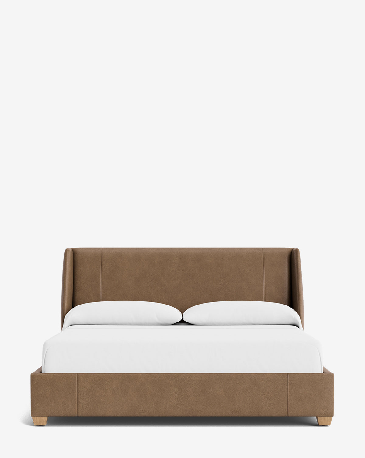 Walt Bed Low Headboard - Modern Minimalist Bed Frame for Small Spaces - Perfect for Apartments, Dorms & Guest Rooms