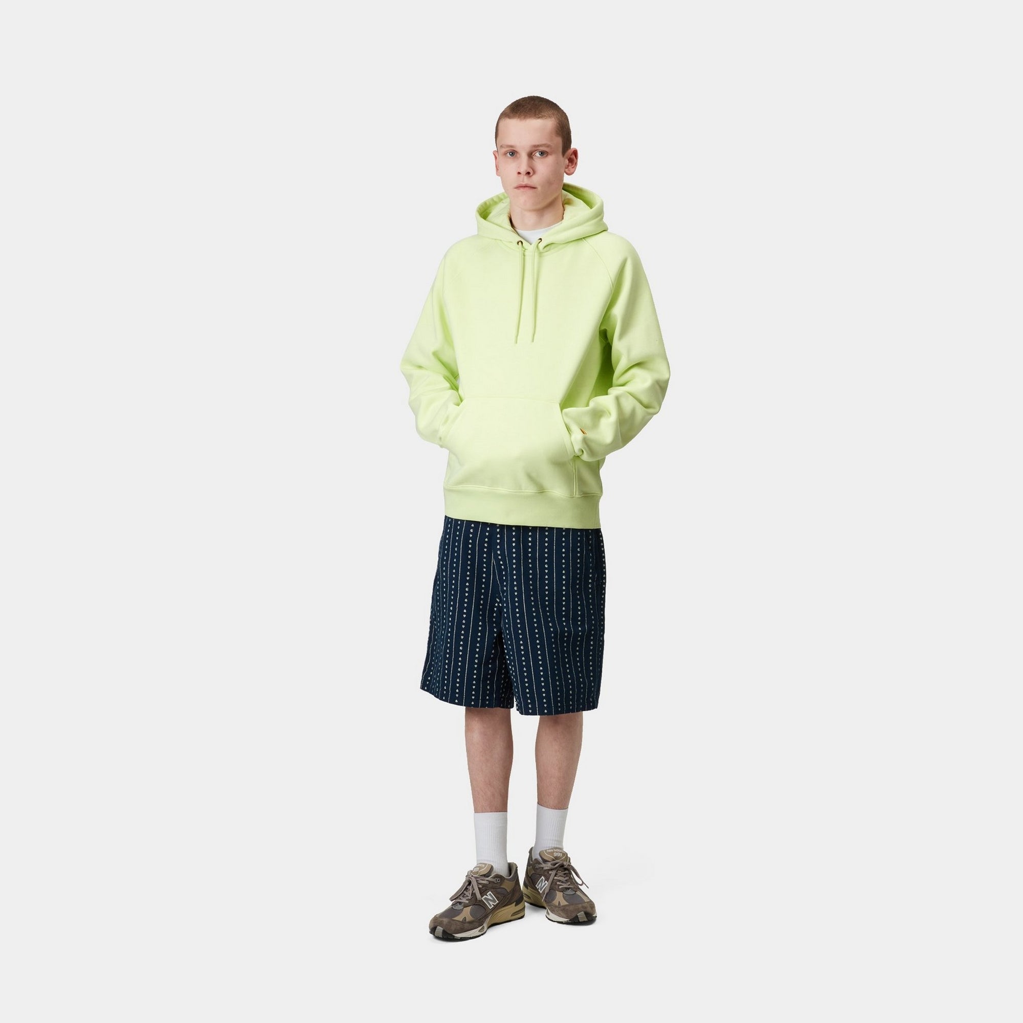 Air Green Hooded Chase Sweatshirt for Men - Cozy Pullover Fleece Hoodie for Casual Wear, Street Style & Outdoor Activities