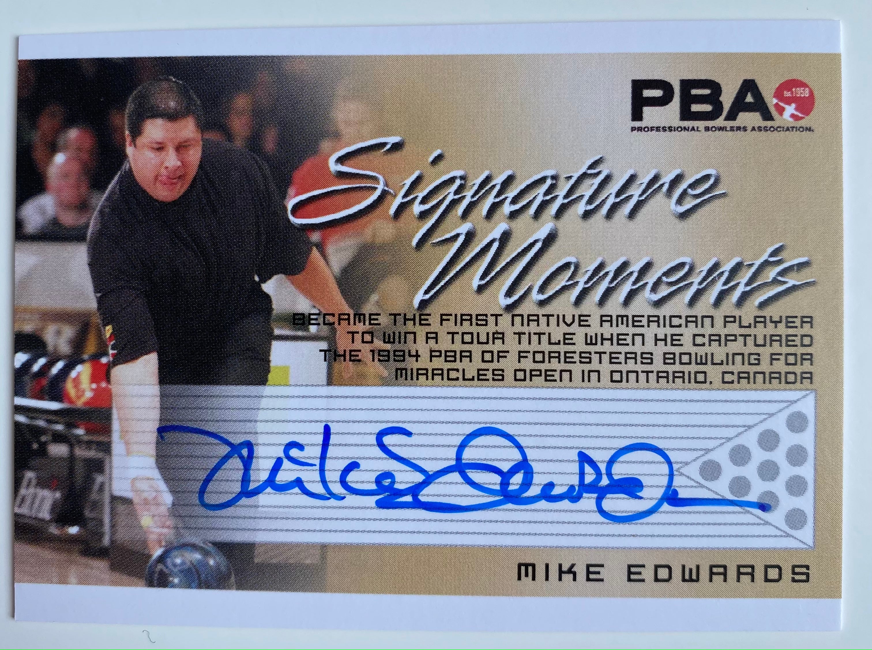 Mike Edwards 2008 Rittenhouse Signature Moments PBA Autographed Bowling Trading Card - Perfect for Collectors, Sports Memorabilia Enthusiasts & Bowling Fans