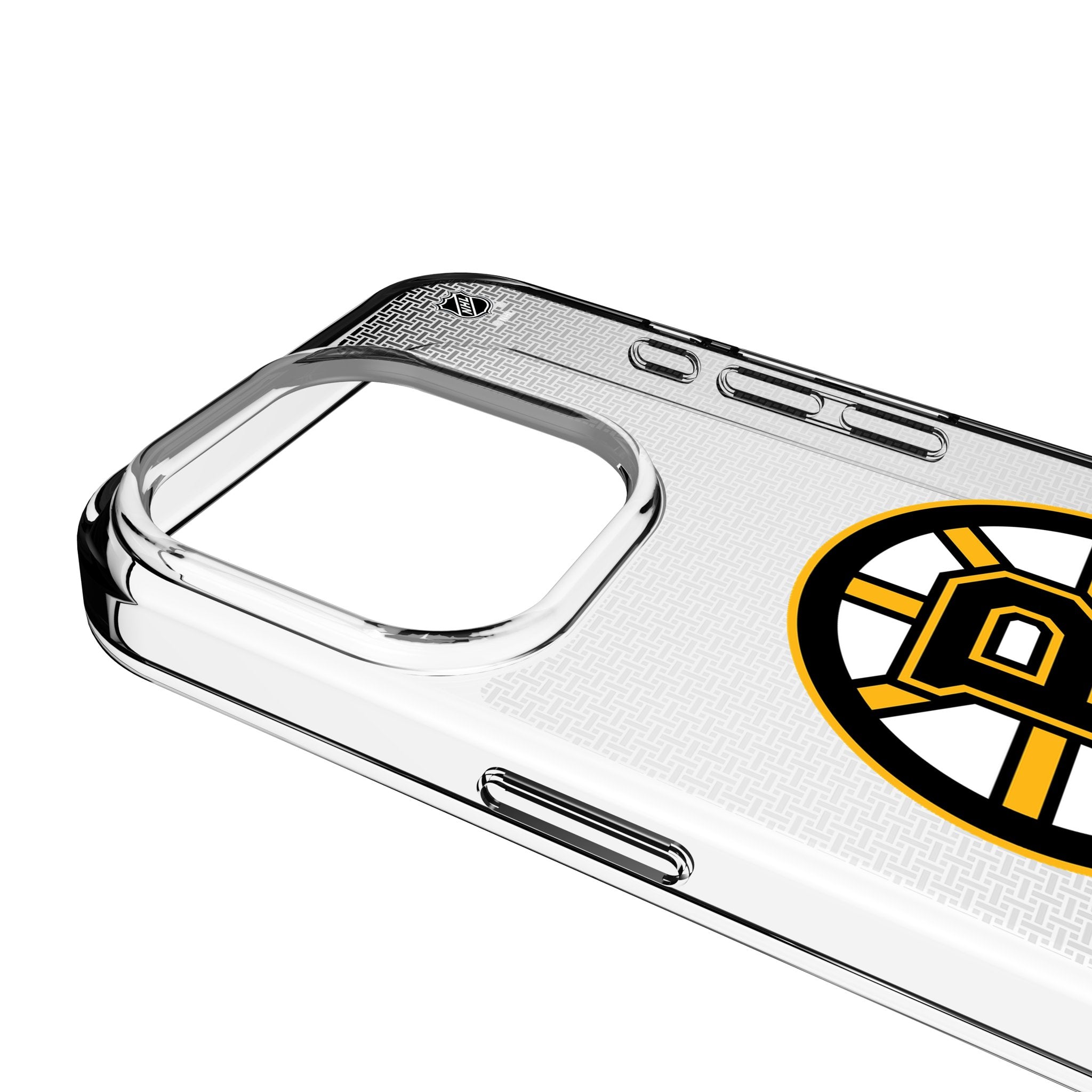 Boston Bruins Linen Clear Phone Case for Apple iPhone 14/13/12/11 Pro Max - Slim Protective Cover with Team Logo - Perfect for Fans, Gifts & Everyday Use