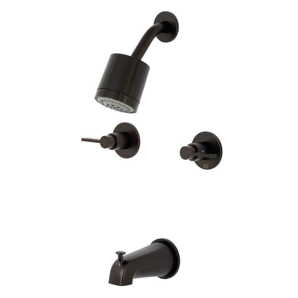 Kingston Brass KBX8145NDL NuvoFusion Oil Rubbed Bronze Tub and Shower Faucet - 7.13