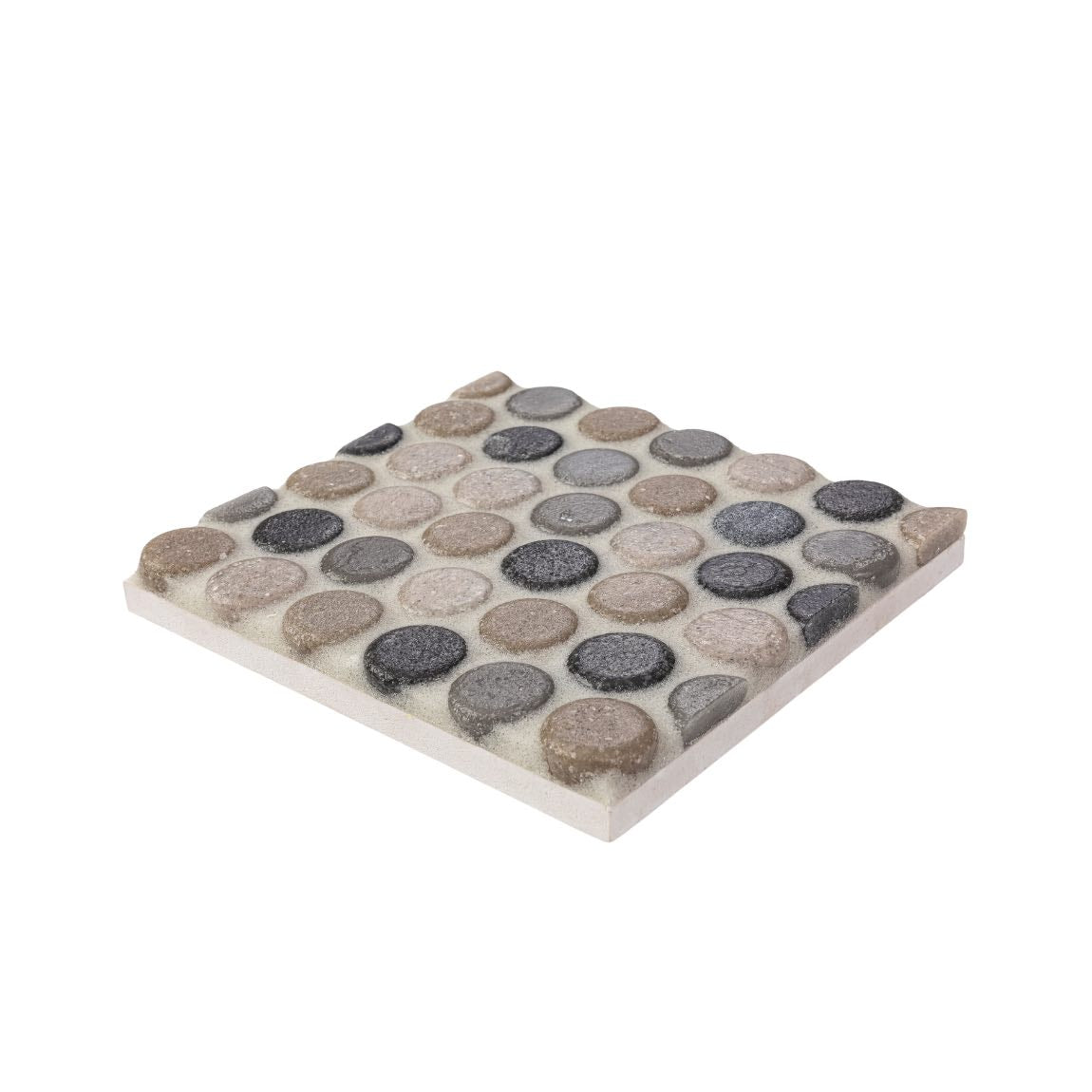 Fluid Lake Penny Recycled Glass Tile - Eco-Friendly Mosaic for Kitchen Backsplash & Bathroom Walls - Sustainable Home Decor
