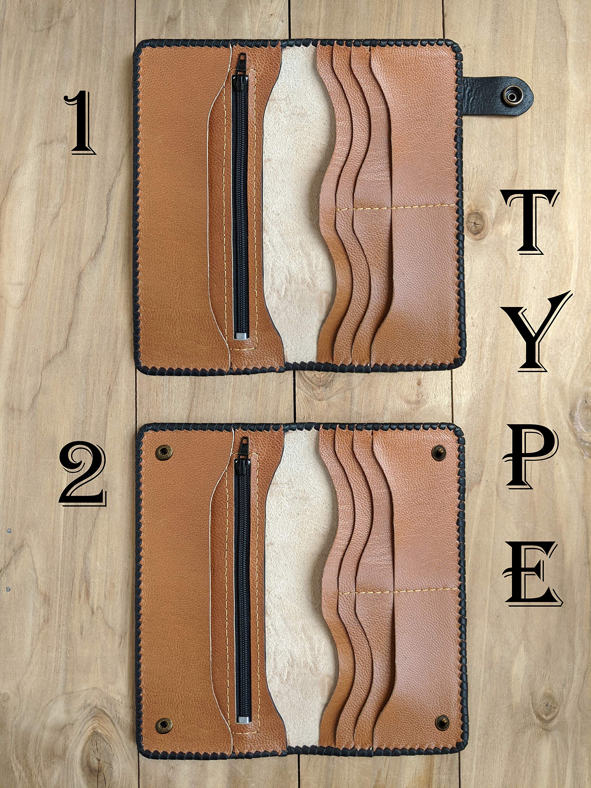 Handcrafted 3D Genuine Leather Men's Wallet - Biker Style Long Wallet with Intricate Octopus Carving & Custom Personalization | Perfect for Motorcycle Enthusiasts & Unique Gift Giving