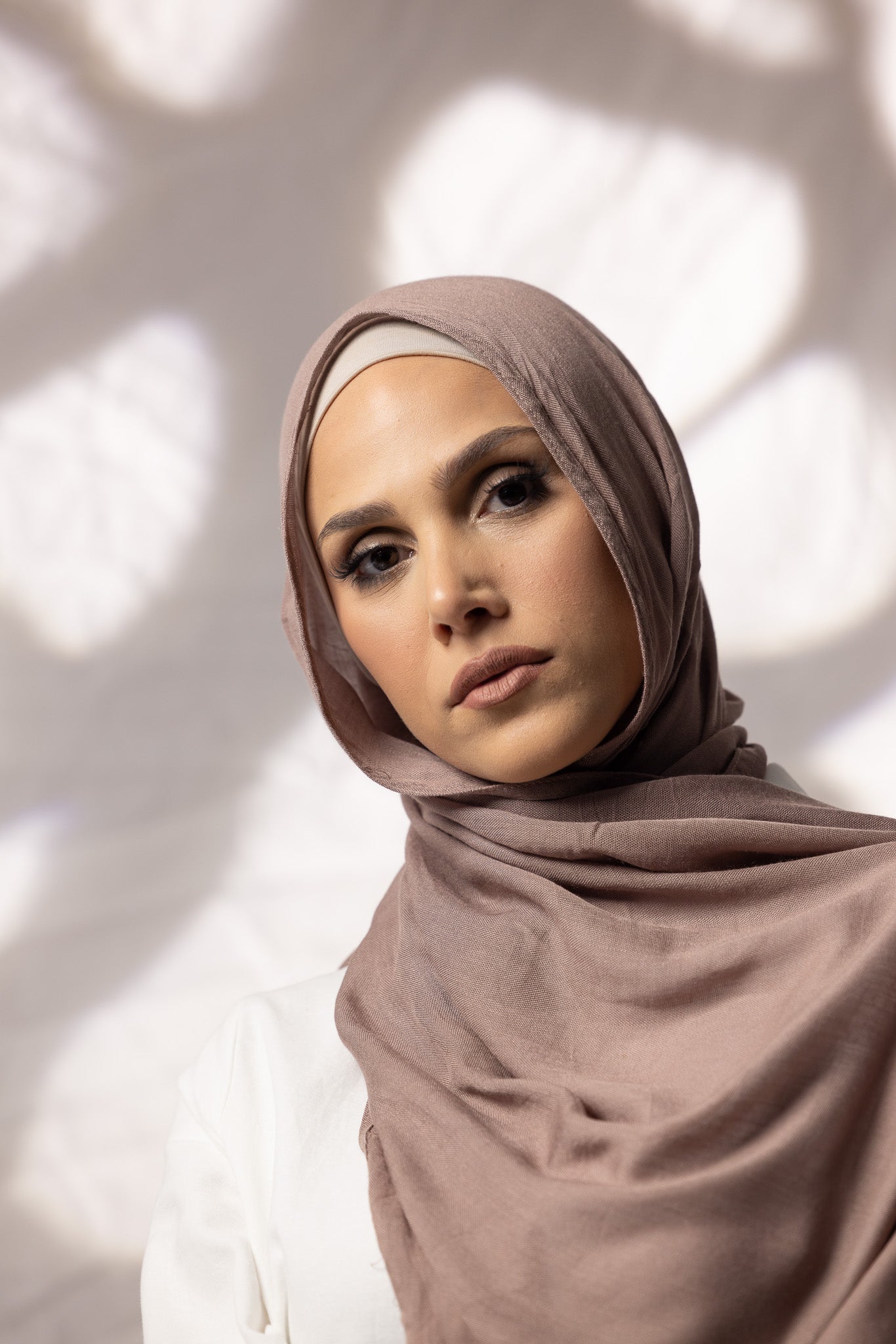 Soft & Breathable Cotton Modal Shawls in Dark Nude Shades - Perfect for Travel, Office & Evening Wear