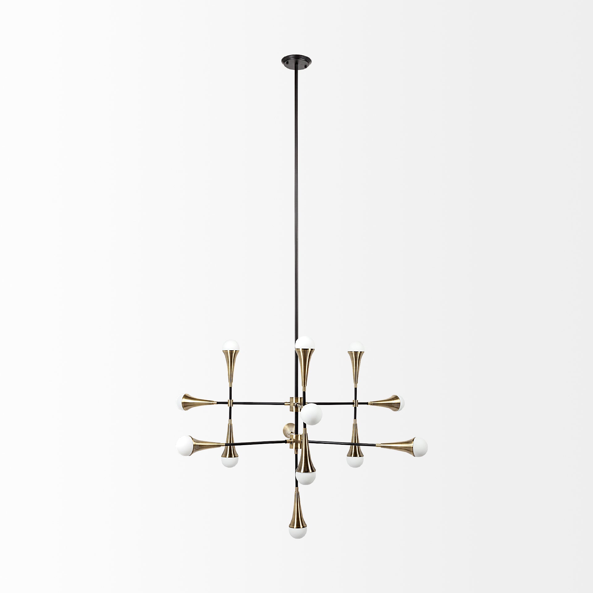 Delaney 13-Light Modern Chandelier - Elegant Crystal Ceiling Light Fixture for Dining Room, Living Room & Bedroom Decor