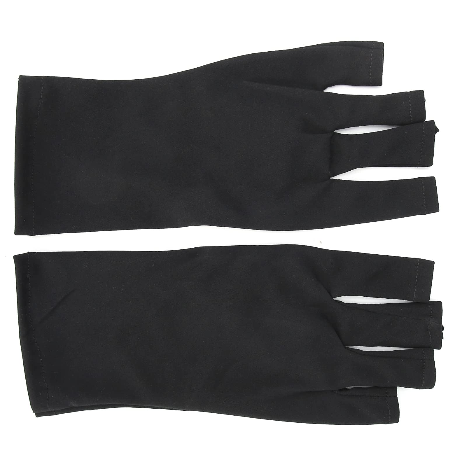 UV Protection Gloves for Gel Nail Lamps - Professional Fingerless Gloves for Manicures & Nail Art | Shields Hands from UV Light During Nail Polish Drying & Nail Care (Black) - Perfect for Salon Use & At-Home Nail Treatments