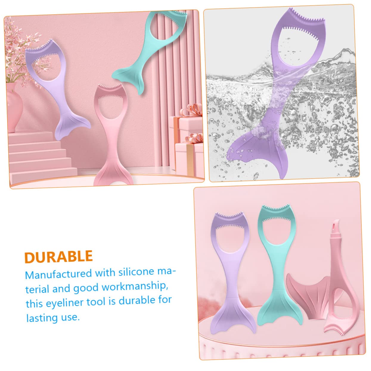 Minkissy Eyeliner Stencil Tool - Silicone Eyeliner Guide for Perfect Winged Eyeliner, Makeup Accessories for Women, Eye Makeup Tools, Eyeliner Applicator - Ideal for Beginners & Professional Makeup Artists (Weddings, Parties, Daily Use)