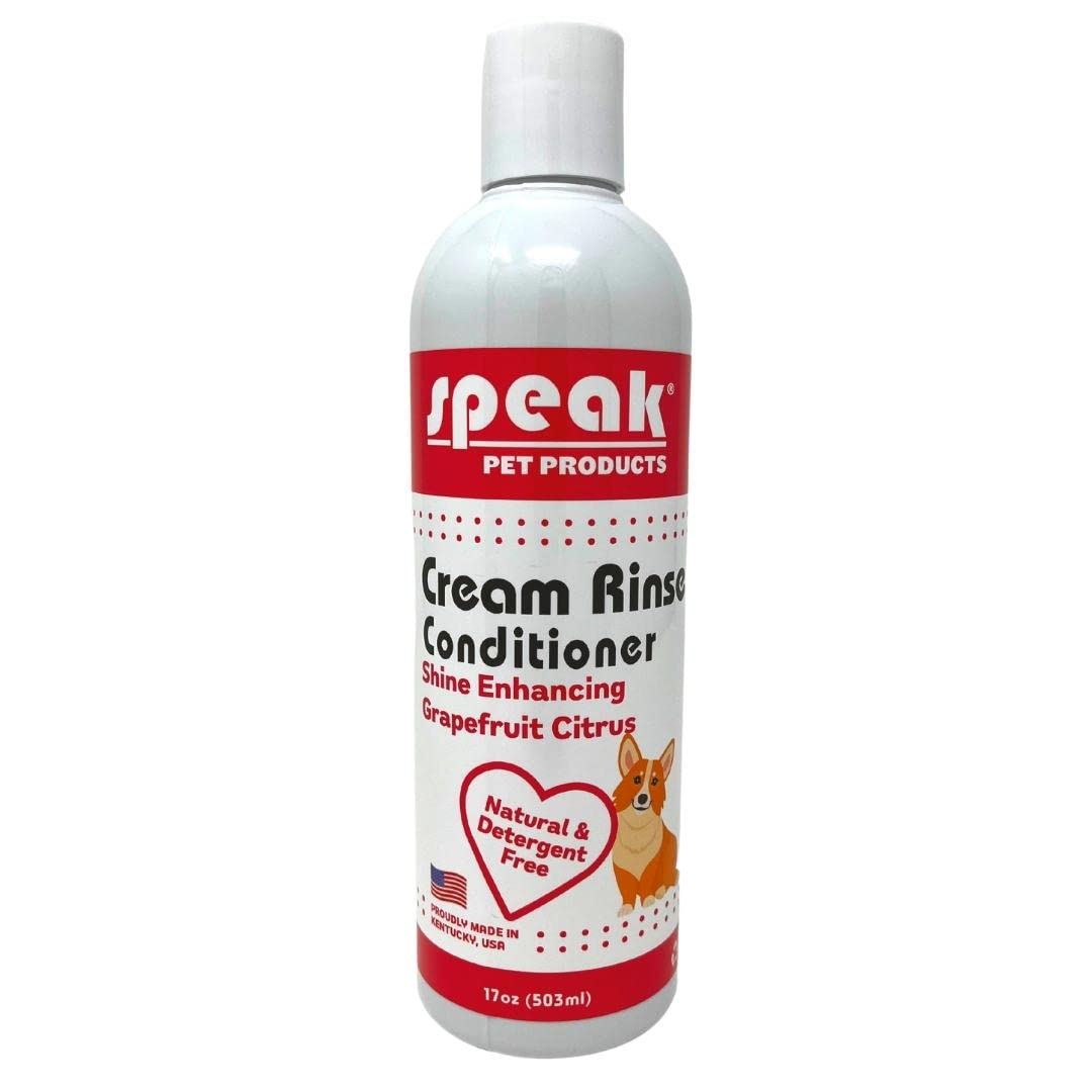 Natural Dog Conditioner with Grapefruit Citrus - Shine Enhancing Rinse for Soft, Healthy Coat - 17oz Pet Grooming Product - Perfect for Bath Time & Post-Grooming Care