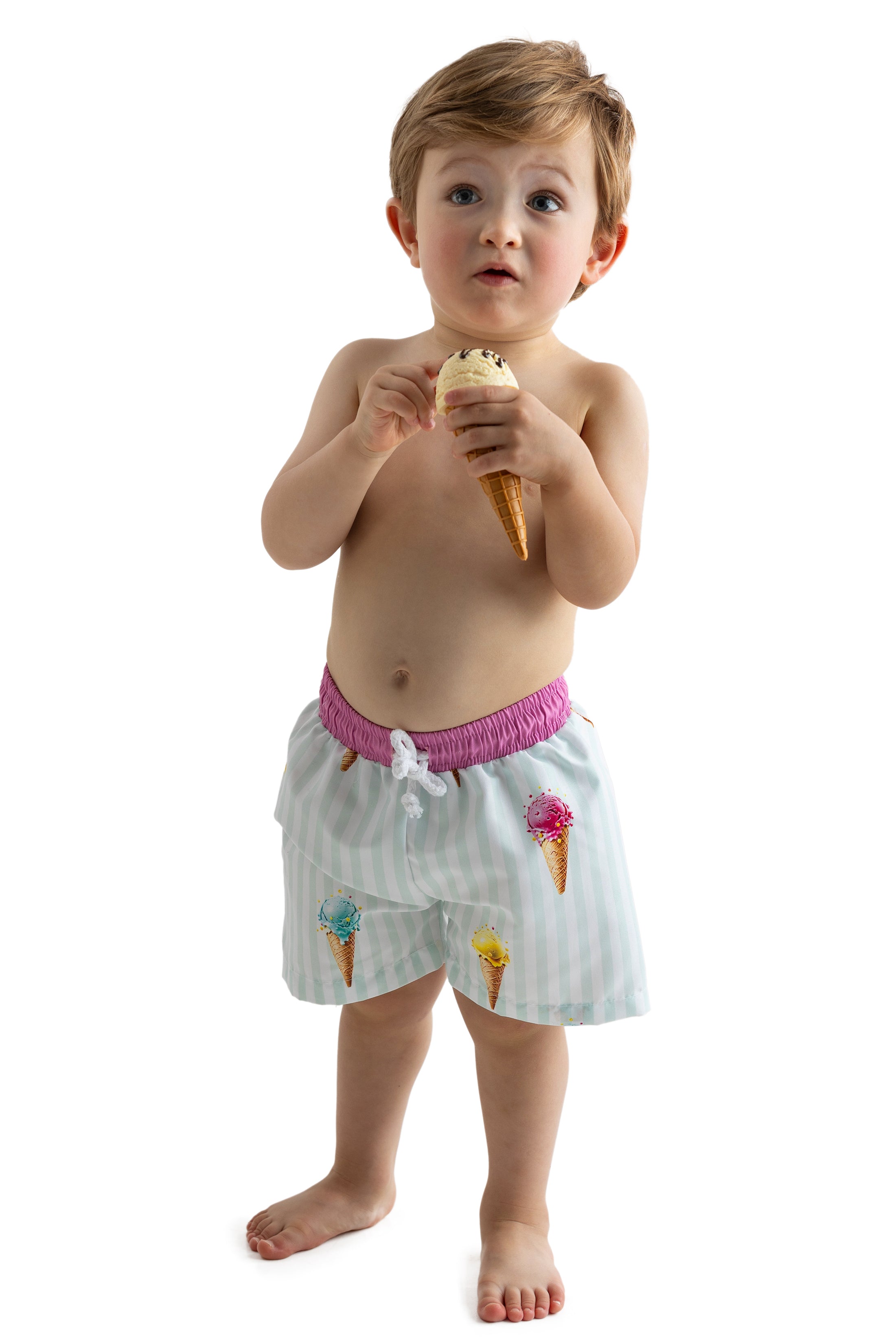 Premium ICE CREAMS Swim Shorts for Men - Quick Dry, Comfortable & Stylish Beachwear for Swimming, Surfing & Summer Vacations