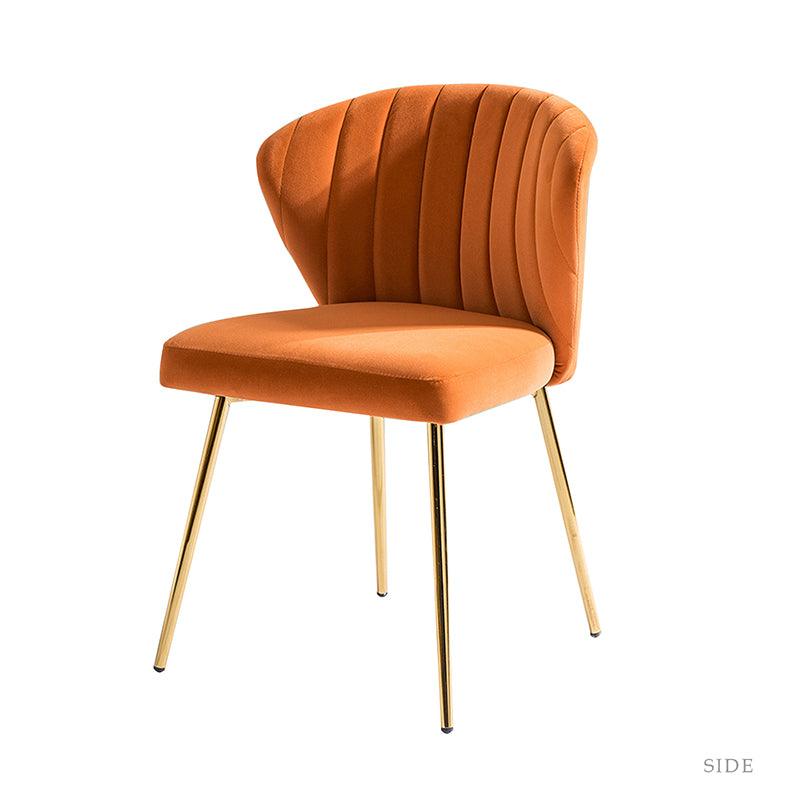 Modern Dining Chairs Set of 4 - Mid Century Metal Leg Side Chairs for Kitchen, Dining Room & Office - Aruna Contemporary Upholstered Seating