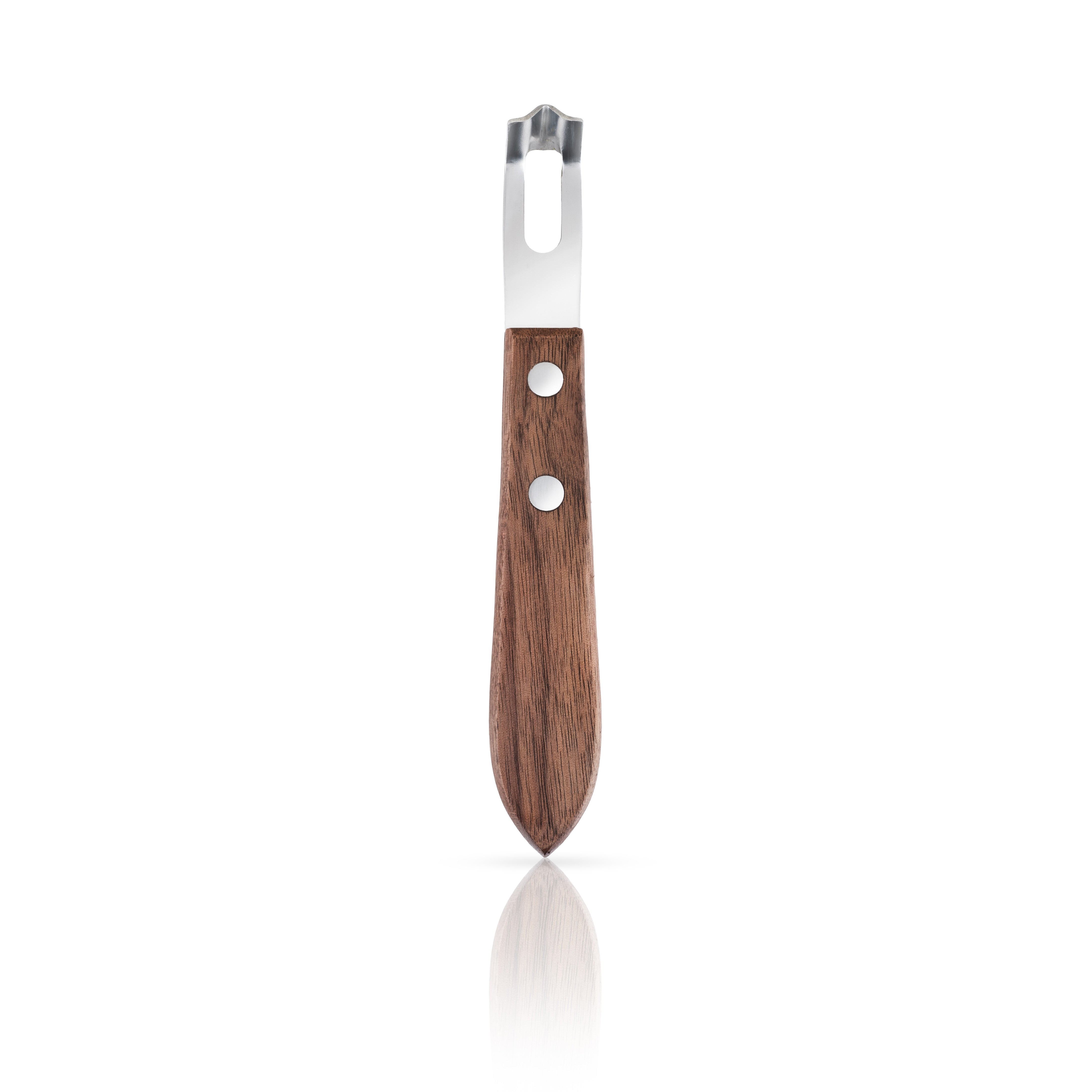 Premium Channel Knife with Walnut Wood Handle - Professional Chef's Tool for Precise Vegetable & Fruit Cutting | Ideal for Kitchen, Restaurants & Culinary Schools