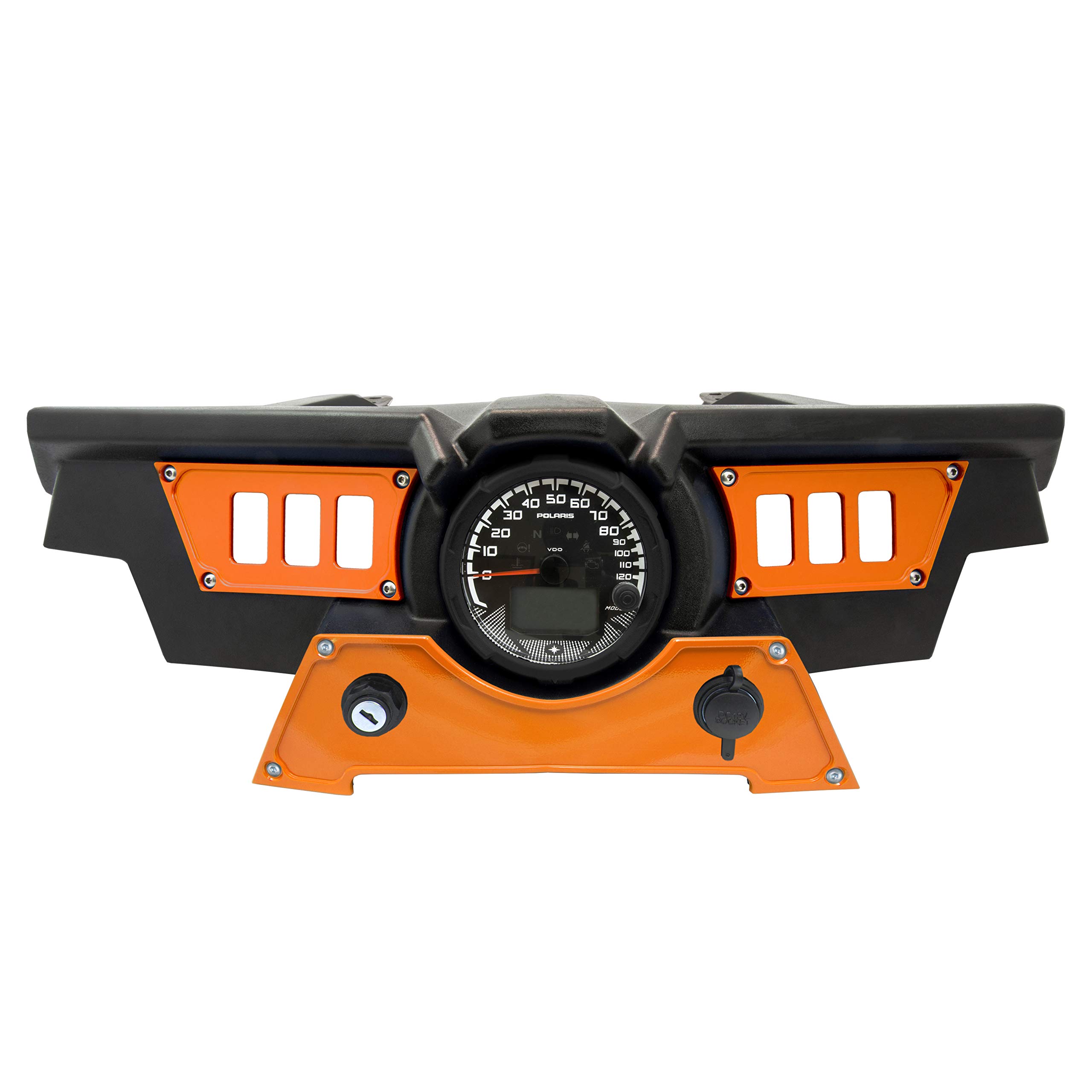 STV Motorsports SDP6 Aluminum Dash Panel Rocker Switch Plates for Polaris RZR XP 1000 - 6 Switch Mounting Plate (Orange-FS) | Off-Road Accessories for UTV & Side-by-Side Vehicles