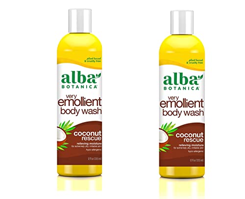 Alba Botanica Very Emollient Body Wash - 12 Oz (Pack of 2) | Ultra Hydrating & Nourishing Shower Gel for Dry Skin | Perfect for Daily Use & Sensitive Skin Care Routine