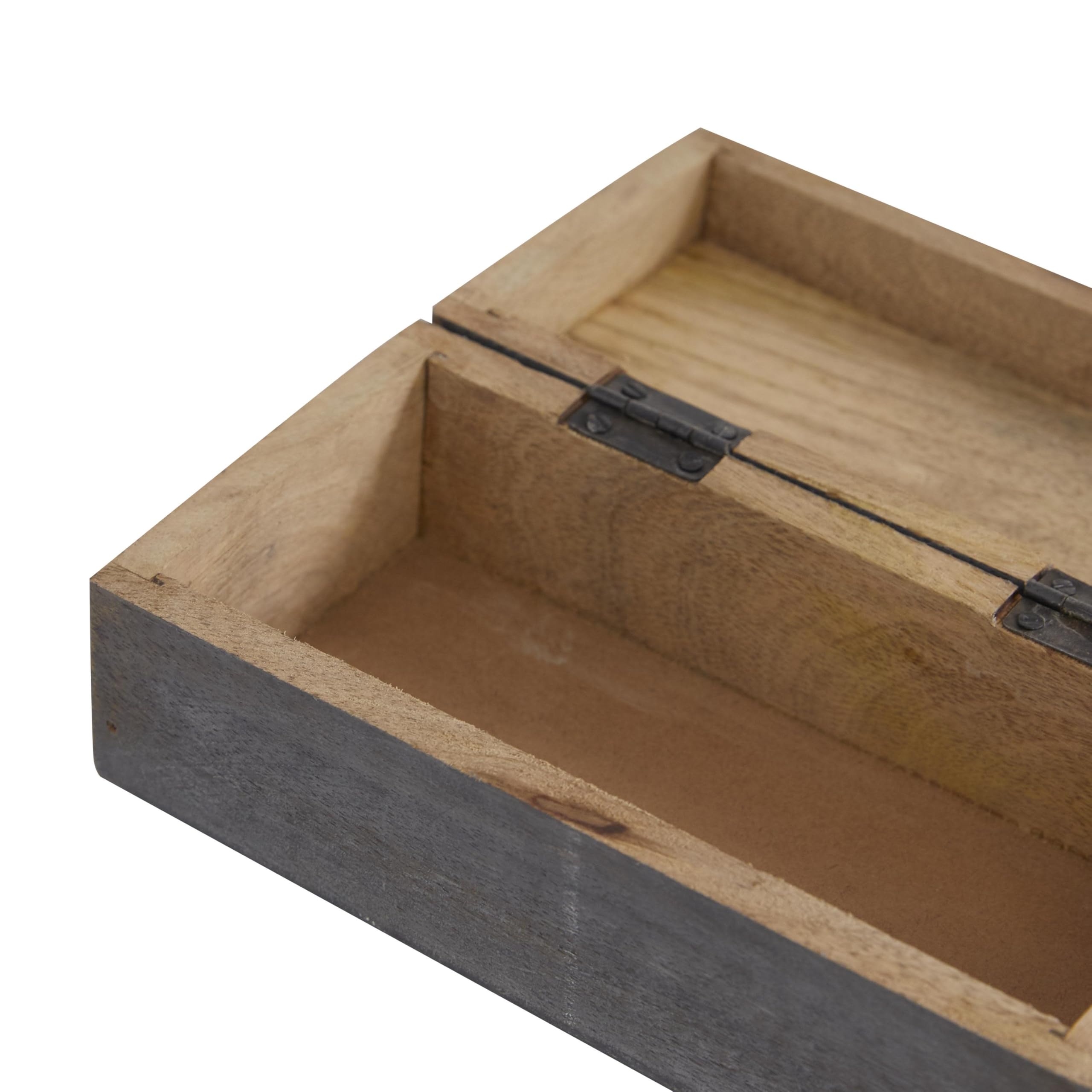 Deco 79 Wooden Floral Decorative Storage Box Set of 3 - 8