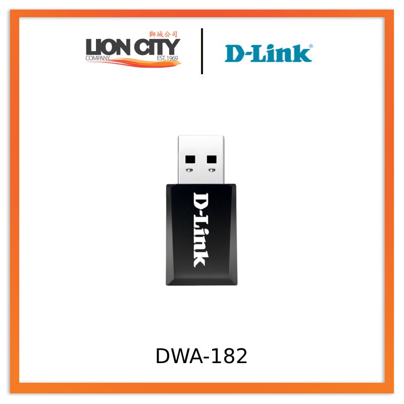 D-Link DWA-182 AC1300 MU-MIMO Wi-Fi USB Adapter - High-Speed Wireless Network Adapter for PC/Laptop - Perfect for Gaming, Streaming & Home Office Use